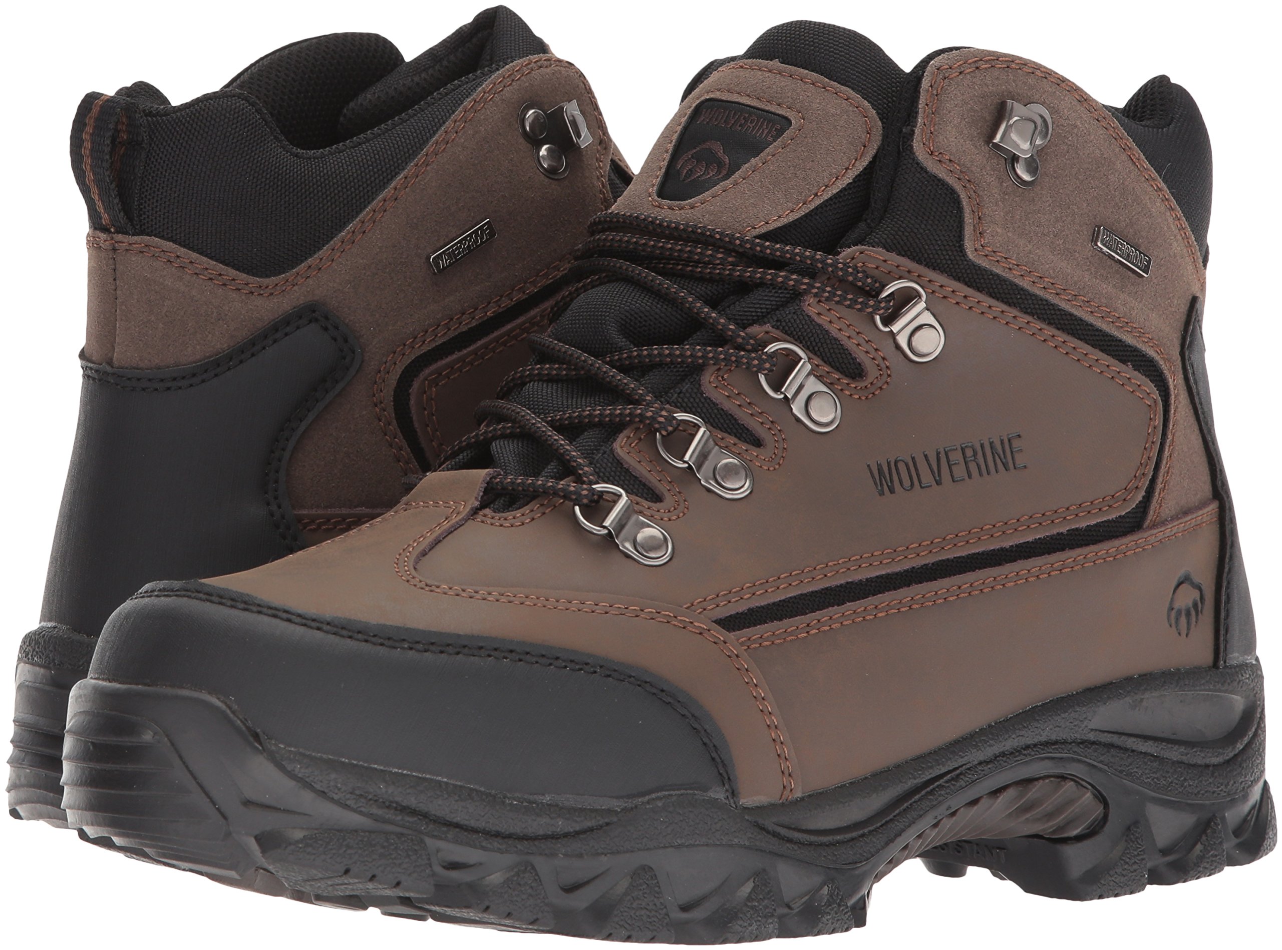 Wolverine Men's Spencer Waterproof Hiking Boots - Durable Leather Outdoor Boots for Trekking & Camping | Perfect for Mountain Trails, Backpacking & Everyday Wear