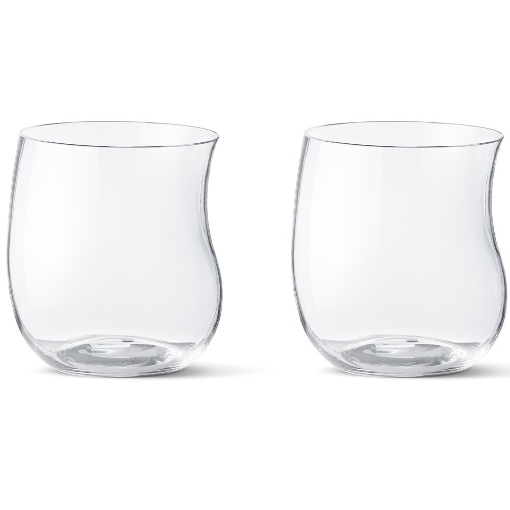 Georg Jensen Cobra Tumbler Glass Set of 2 - Premium Crystal Clear Drinking Glasses for Whiskey, Cocktails & Water - Perfect for Home Bar, Dinner Parties & Gifts