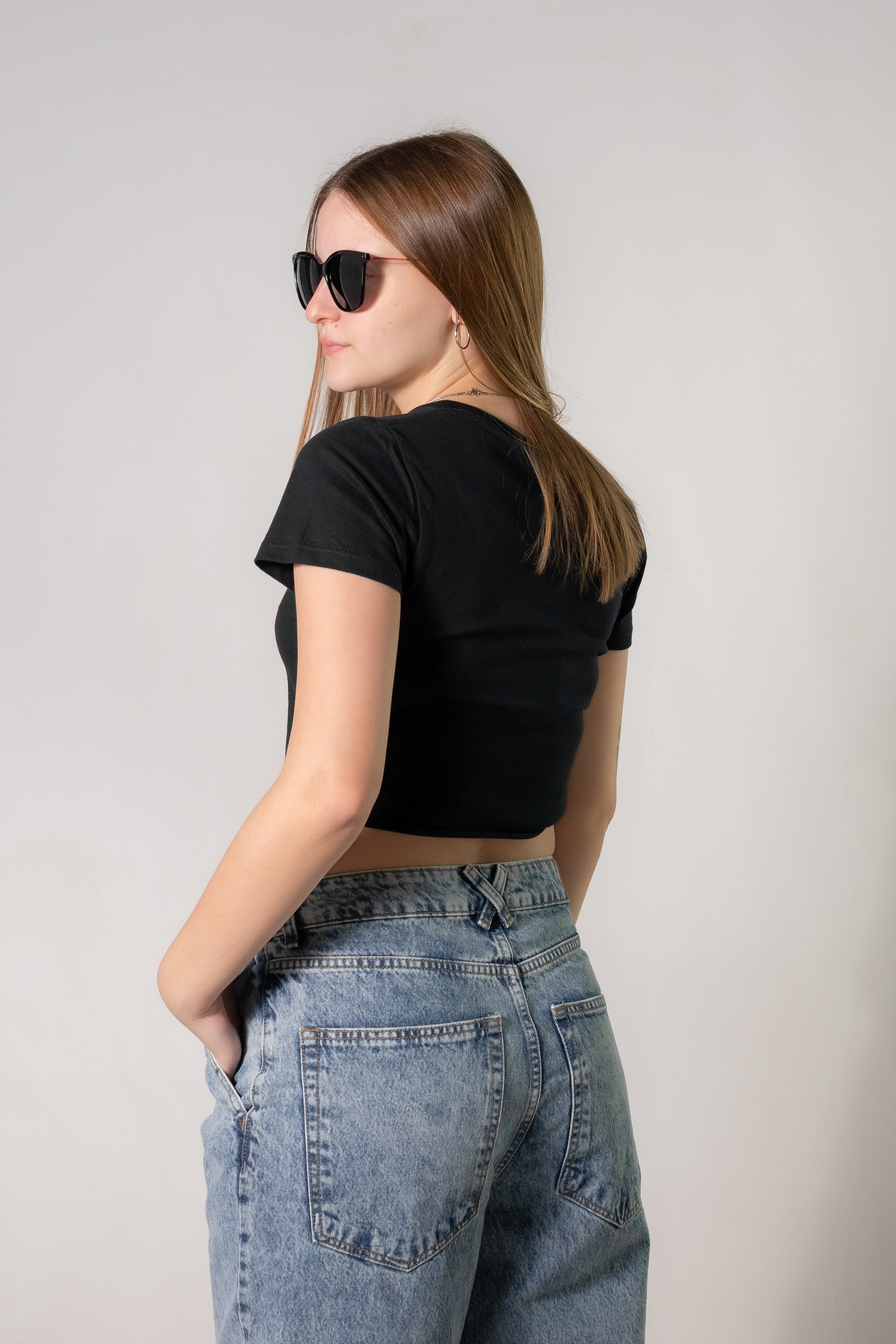 2Fathers Women's Cropped T-Shirt - Black | Trendy Streetwear for Casual Outfits & Summer Fashion