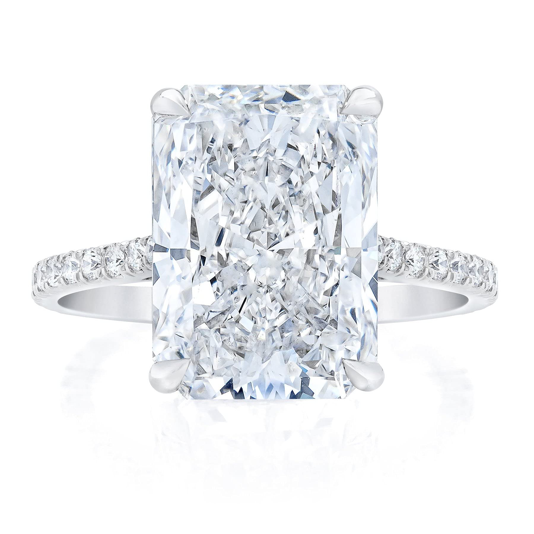 5.43TCW Radiant Cut Moissanite Engagement Ring with Hidden Halo - Sterling Silver Wedding Band for Women, Anniversary Gift, Promise Ring | Perfect for Proposals, Bridal Jewelry & Special Occasions