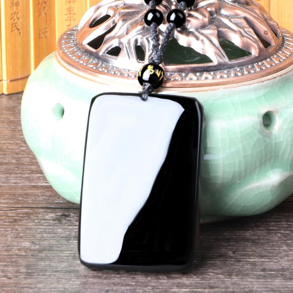 Natural Genuine Obsidian Amitabha Buddha Necklace - Handcrafted Spiritual Amulet for Men & Women | Meditation, Protection & Healing Jewelry