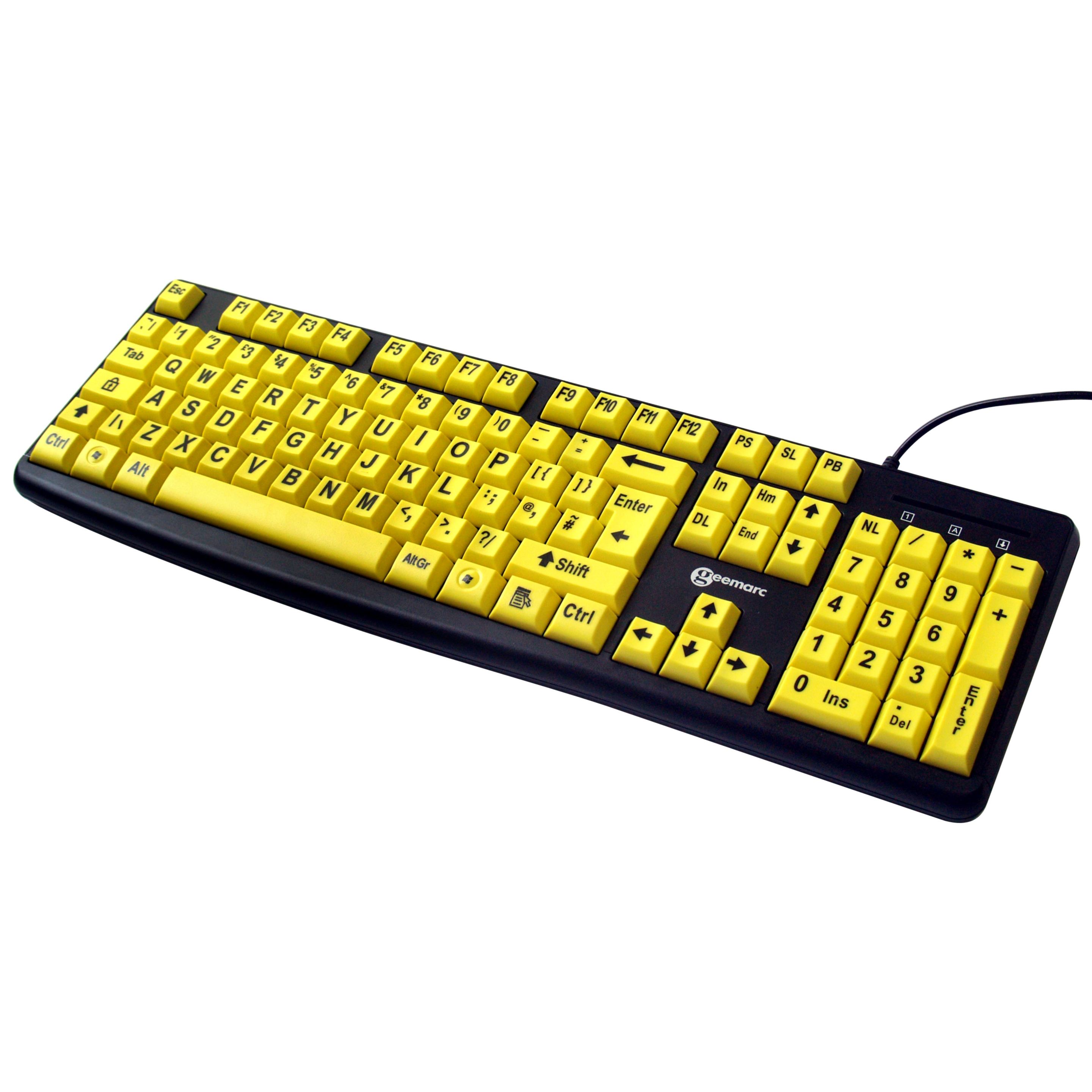 KBS Yellow V3 High Visibility Mechanical Keyboard - Backlit Gaming Keyboard for PC, Mac - Perfect for Low Light Gaming & Office Work