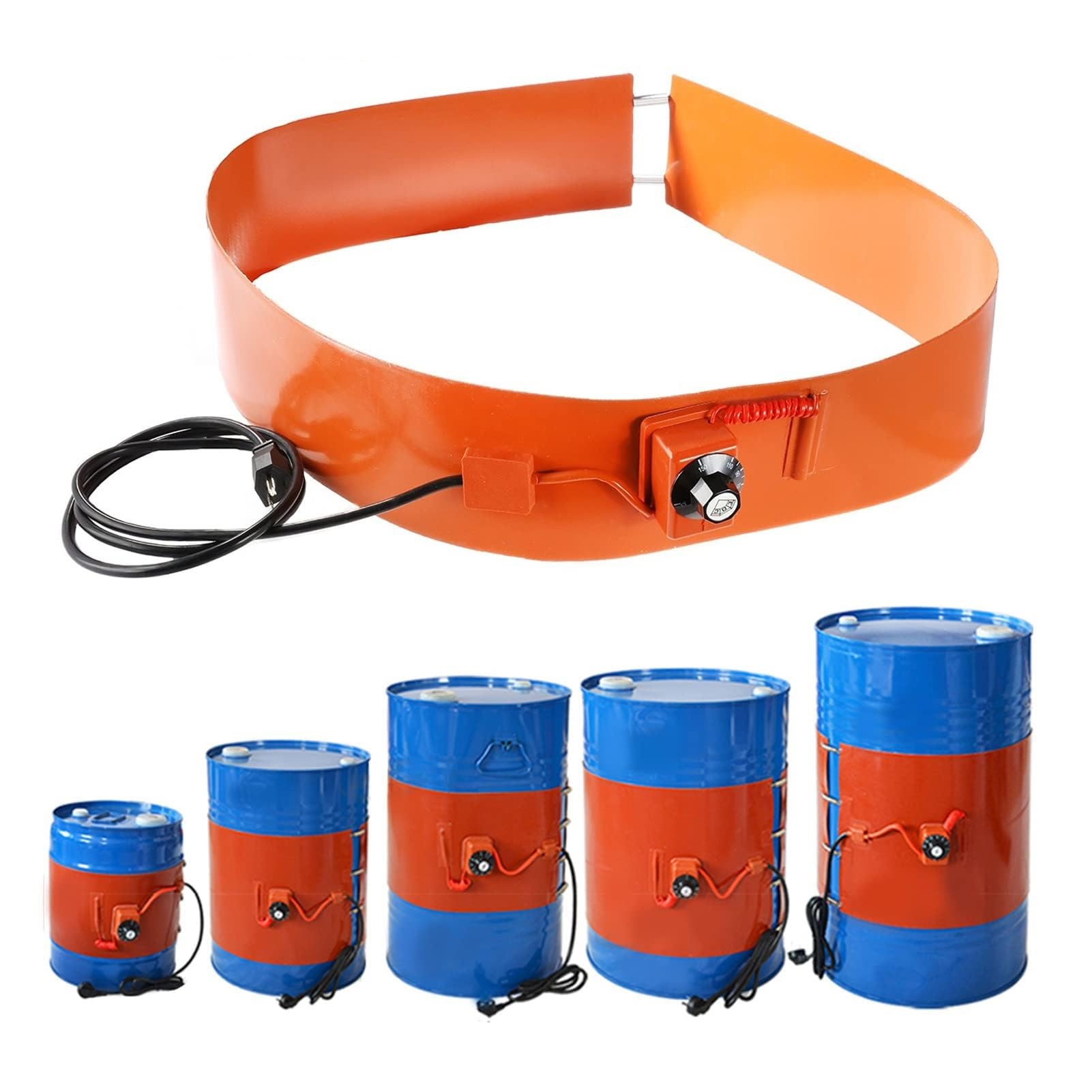 1000W Metal Oil Drum Heater with Temperature Controller - Efficient Silicone Heating Band for Tanks, Drums & Pipes (30L 940x250) - Perfect for Winter Storage, Industrial Use & Outdoor Workplaces