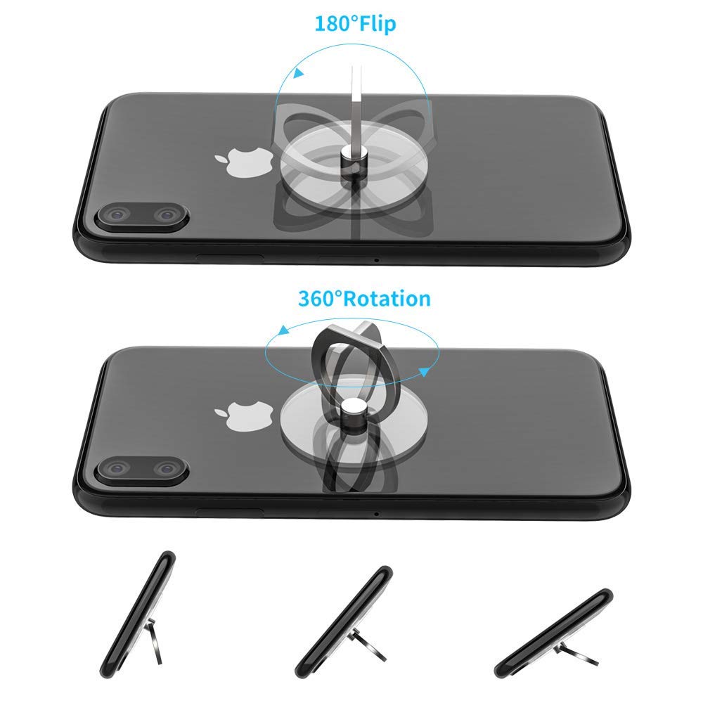 3 Pack Galaxy Phone Ring Holder - 360° Finger Stand for Smartphones & Tablets | Perfect for Work & Travel
