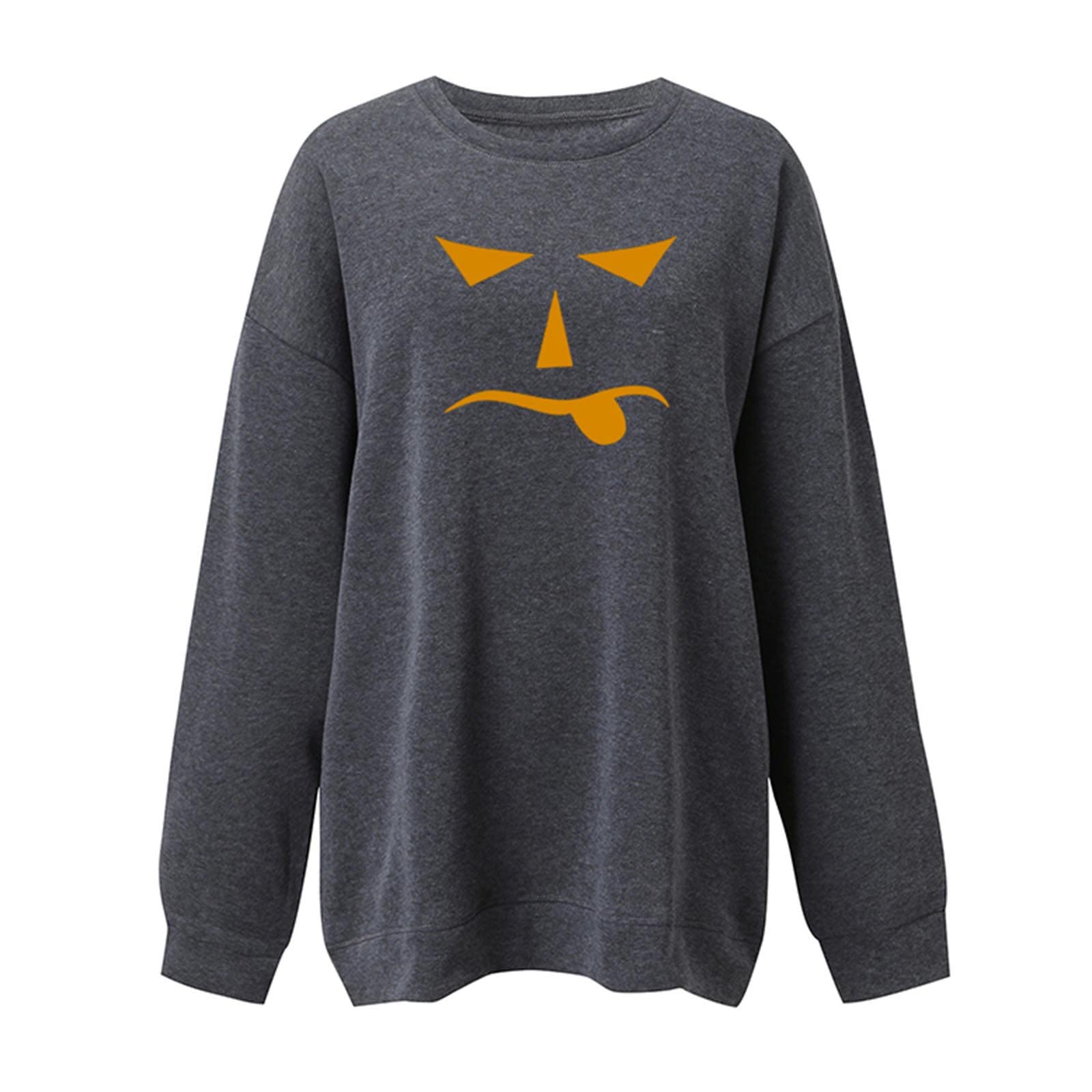 Vintage Grimace Print Women's Halloween Sweatshirt - Long Sleeve Casual Loose Pullover Top | Perfect for Halloween Parties, Costume Events & Spooky Season Outfits