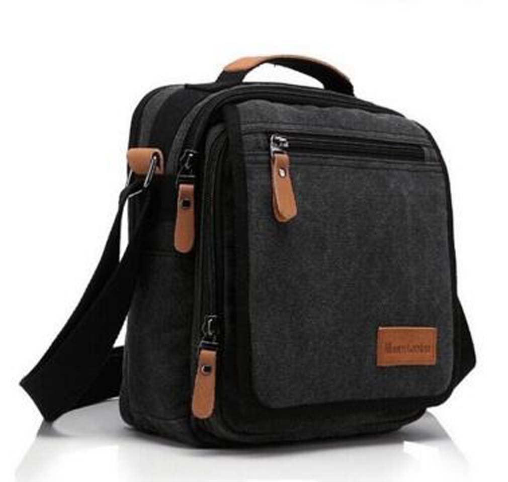 Vintage Canvas Messenger Bag for Men & Women - Durable Multifunctional Shoulder Bag, Laptop & iPad Tote Satchel for Work, Travel & Daily Commute