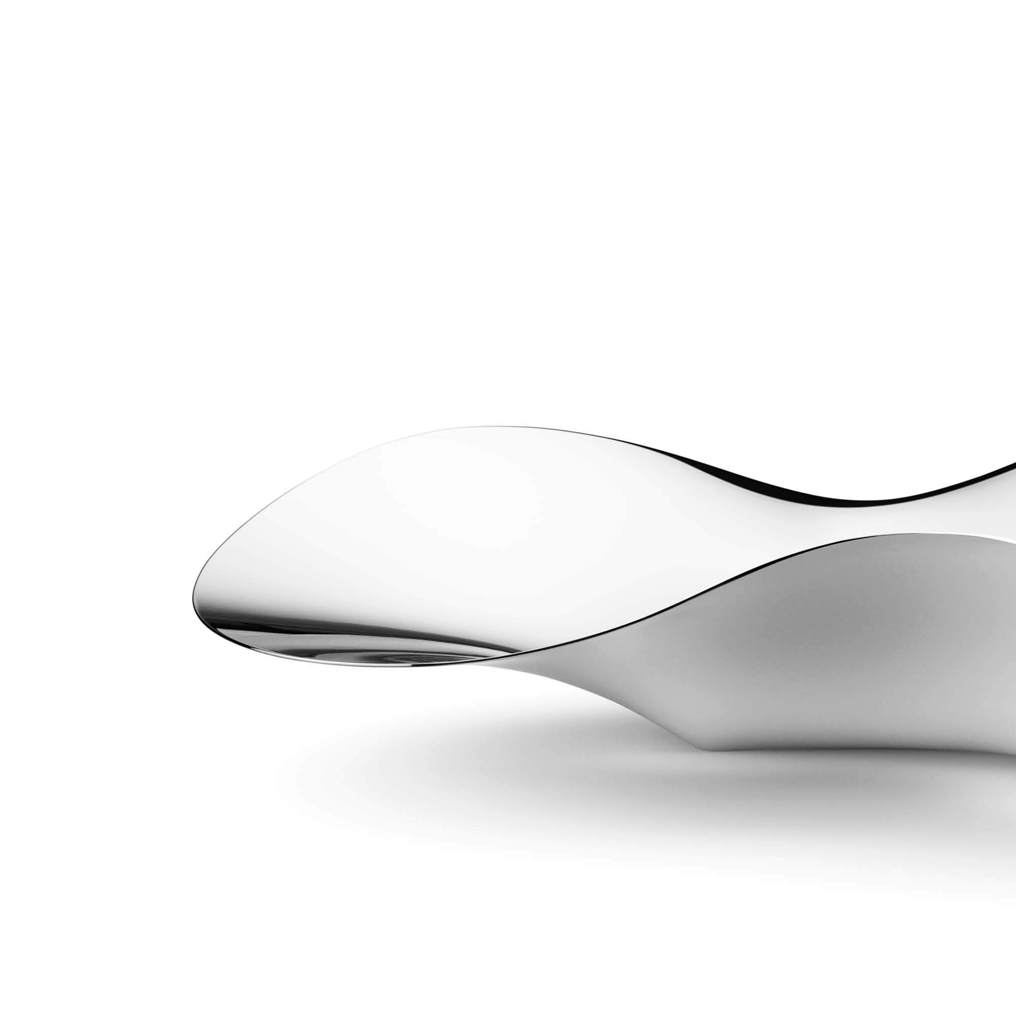 Georg Jensen Indulgence Stainless Steel Fruit Bowl - Elegant Modern Serving Bowl for Fruits, Nuts & Home Decor - Perfect for Dining Table, Kitchen Counter & Gift Giving