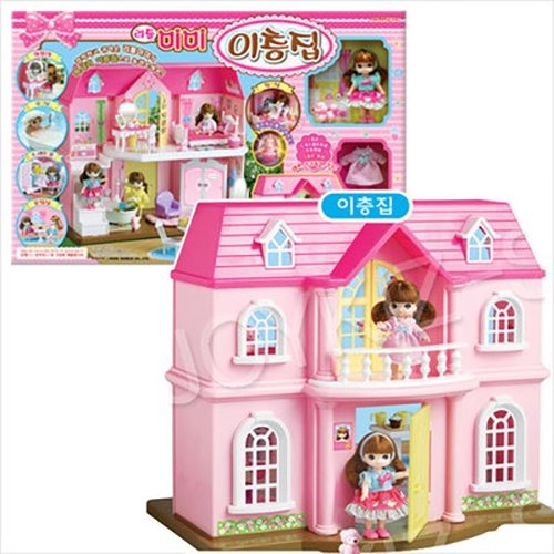 Mimi World Little Mimi House - 2 Story Dollhouse for Kids | Miniature Playhouse for Pretend Play & Imaginative Fun | Perfect for Dolls & Action Figures