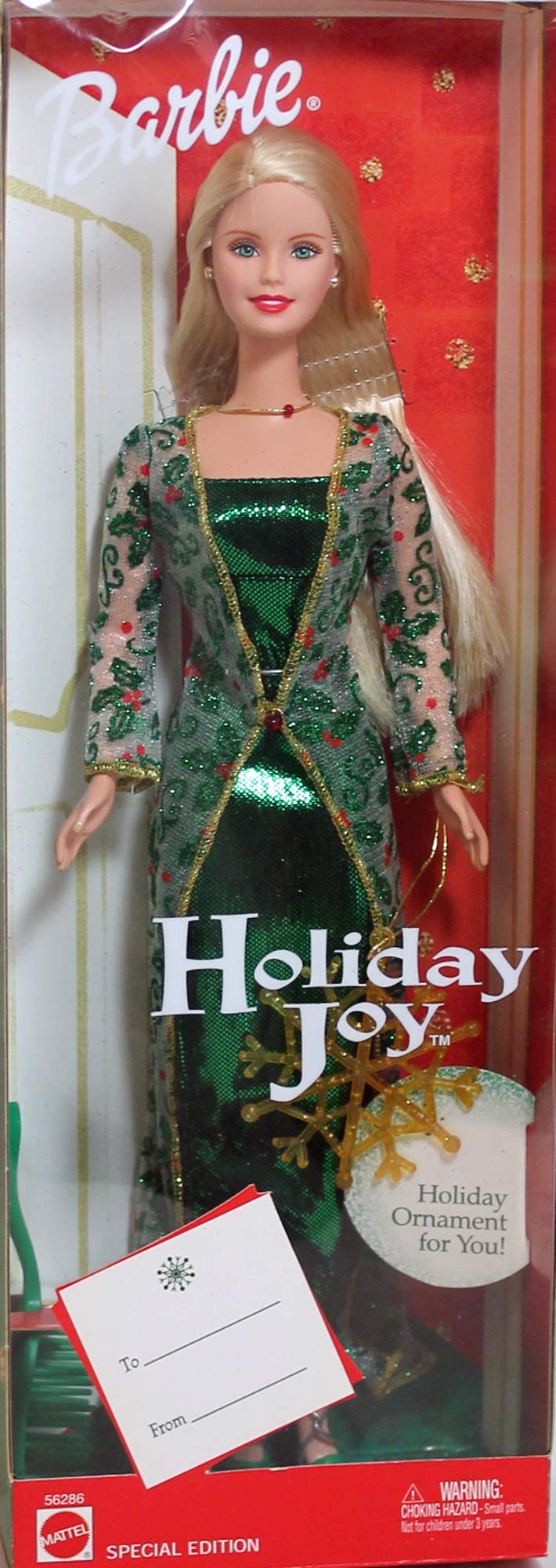 2003 Holiday Joy Barbie Doll - Limited Edition Christmas Collectible for Barbie Enthusiasts | Perfect for Holiday Decor, Gift Giving & Doll Collectors