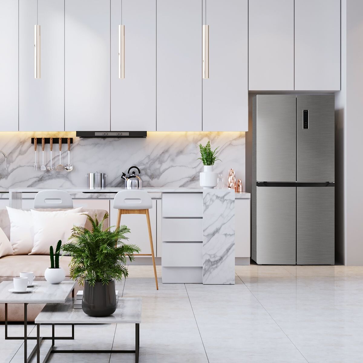 TCL 421L French Door Refrigerator - Energy Efficient, Frost-Free, Large Capacity Fridge for Modern Kitchen | Perfect for Family Homes & Open-Plan Living Spaces