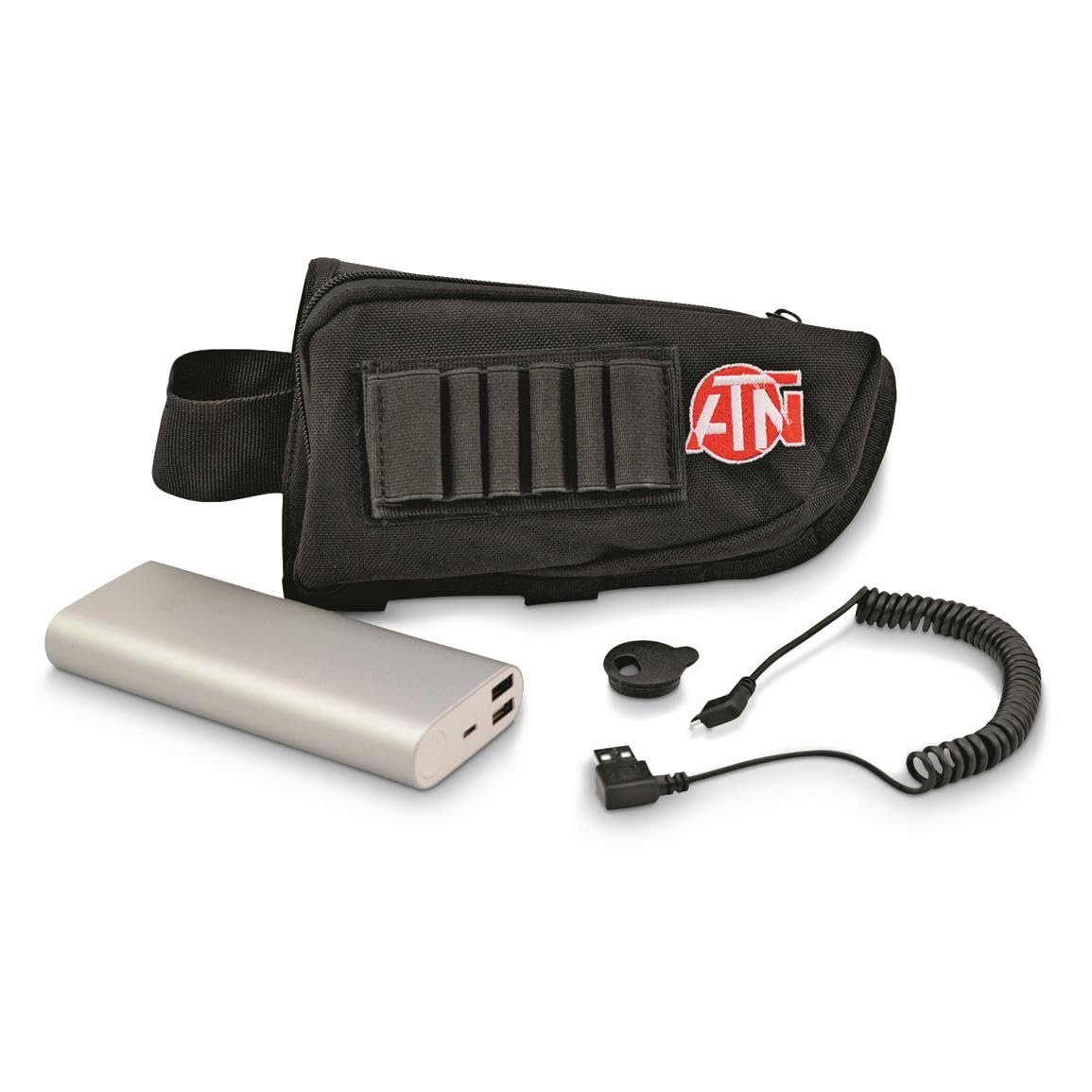 ATN ACMUBAT160 20000mAh Extended Life Battery Pack with USB Cable, Cap & Butt Stock Case - Perfect for Hunting, Camping & Outdoor Adventures