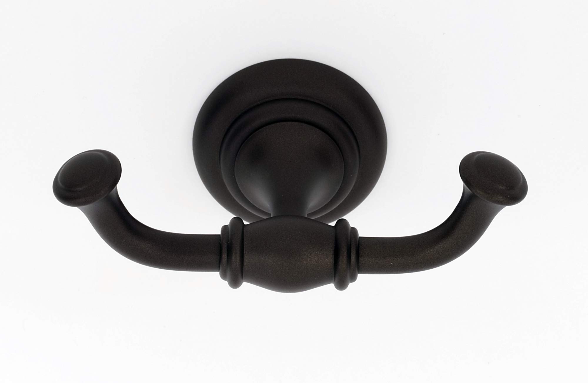 Charlie's Collection Double Robe Hook - Chocolate Bronze Finish - Heavy Duty Bathroom & Bedroom Wall Hooks for Towels, Robes & Clothes - a6784-chbrz