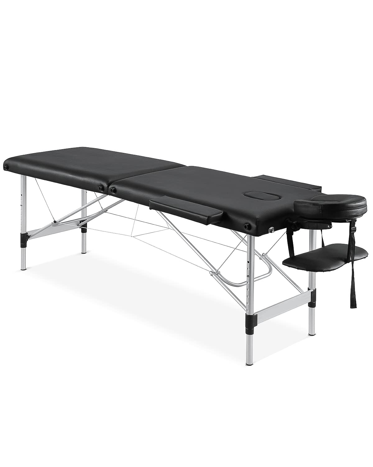 Portable Massage Table 84 Inch - Adjustable SPA Bed for Facials & Lash Extensions - 2-Section Aluminum Frame with Full Accessories - Perfect for Home & Professional Salon Use