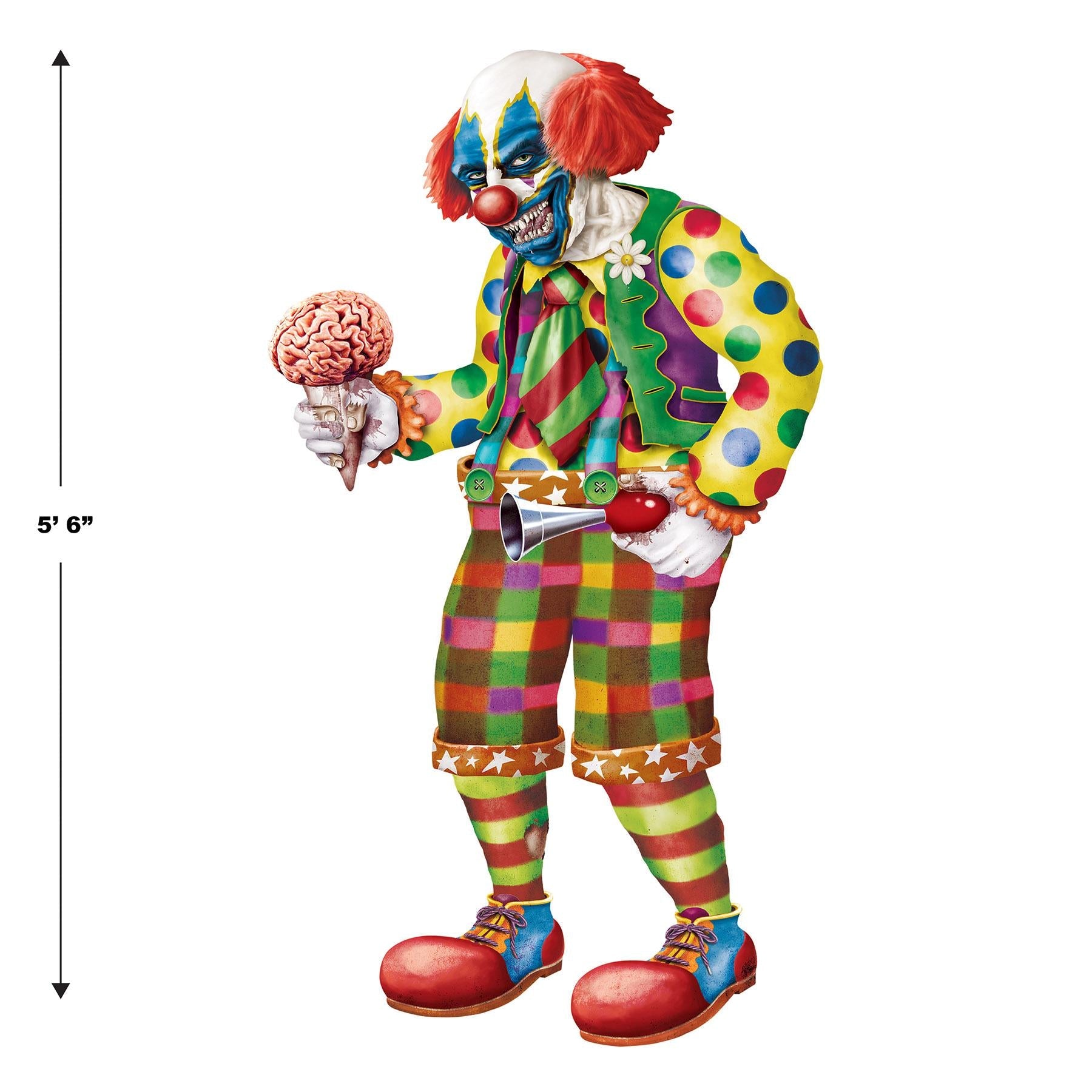12 Pack Beistle Halloween Jointed Zombie Clown Decorations - Spooky Party Props for Haunted House, Yard, and Halloween Party Decor