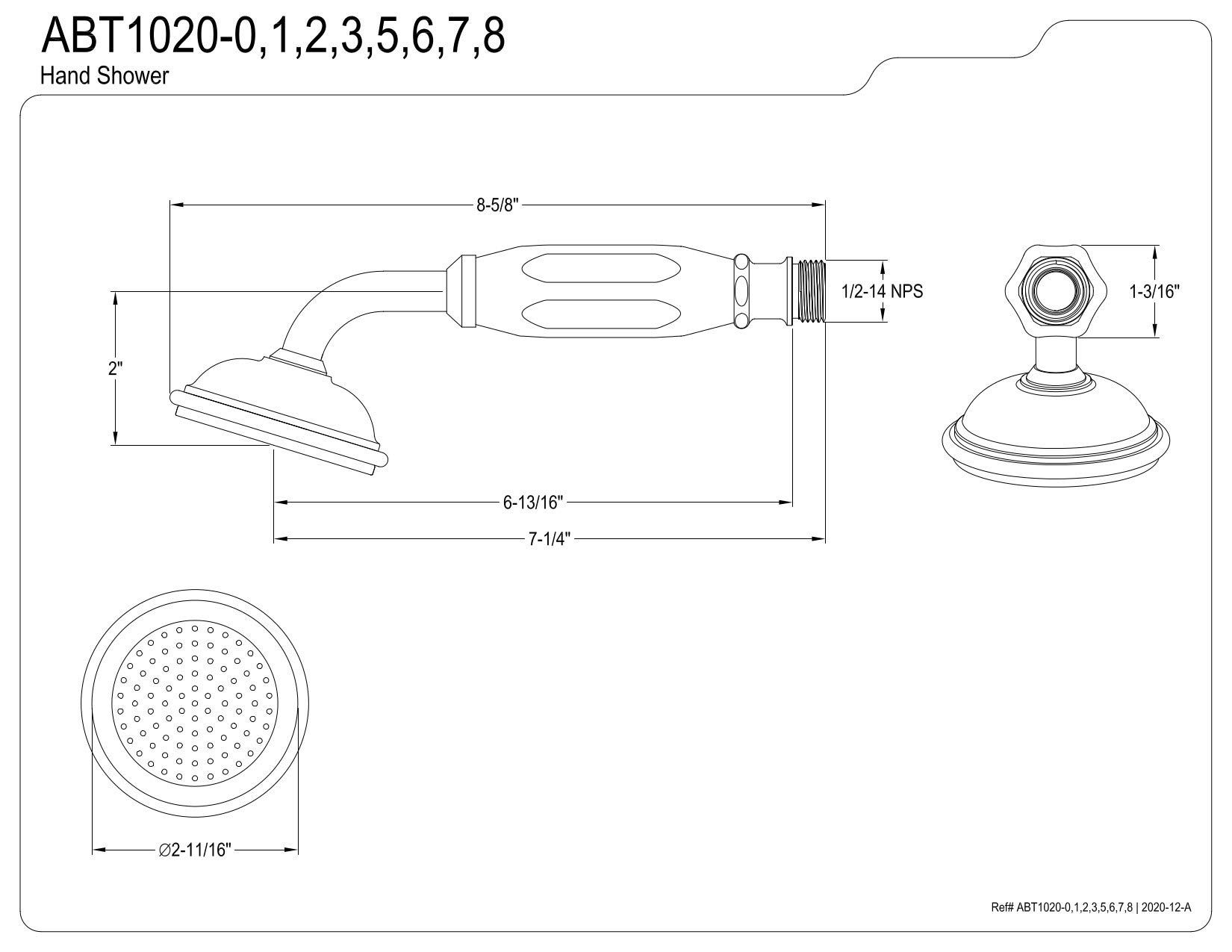 Kingston Brass ABT1020-5 Vintage Oil Rubbed Bronze Handheld Shower Head - Perfect for Bathroom Renovation & Spa-Like Experience