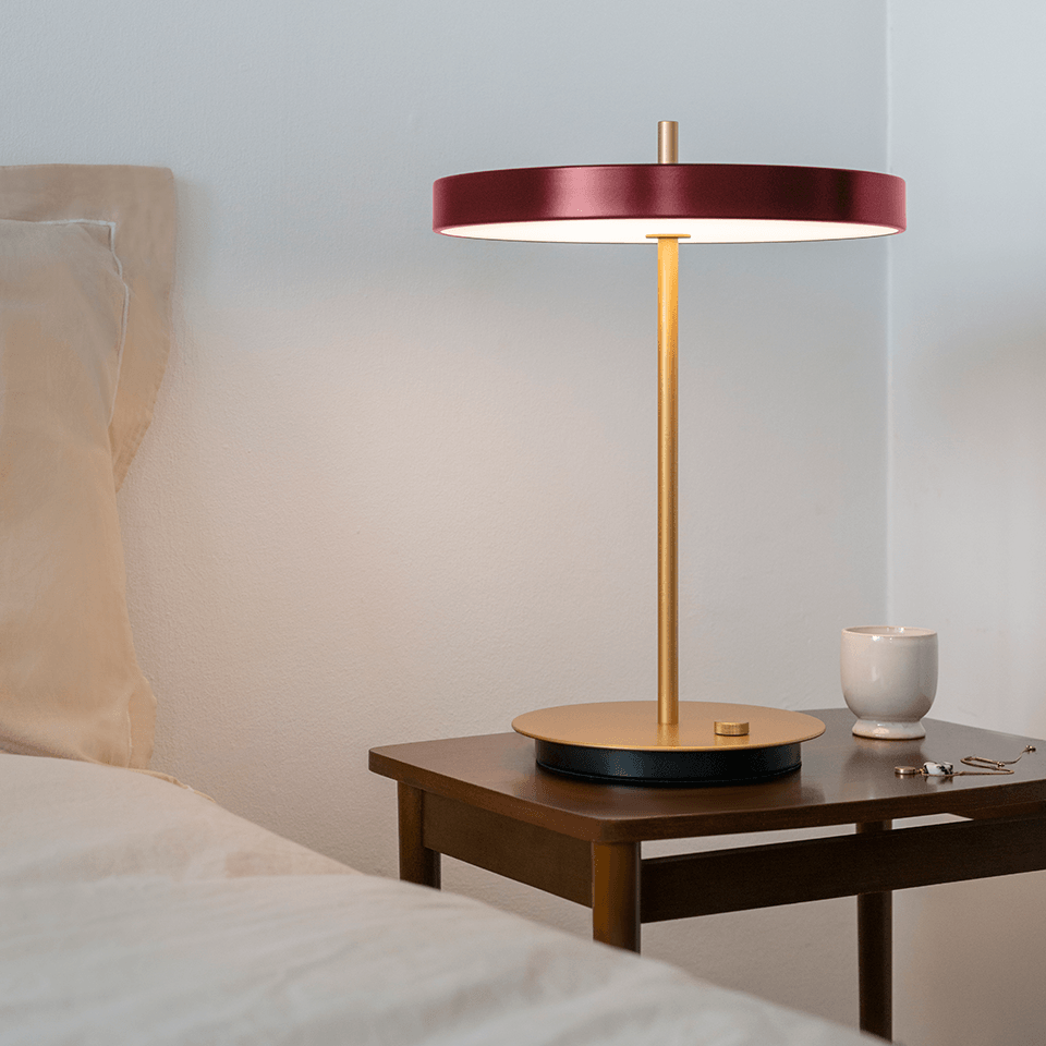 Asteria Modern LED Table Lamp - Adjustable Brightness, 3 Color Temperatures, USB Charging Port - Perfect for Bedroom, Living Room, Office & Study Desk Lighting