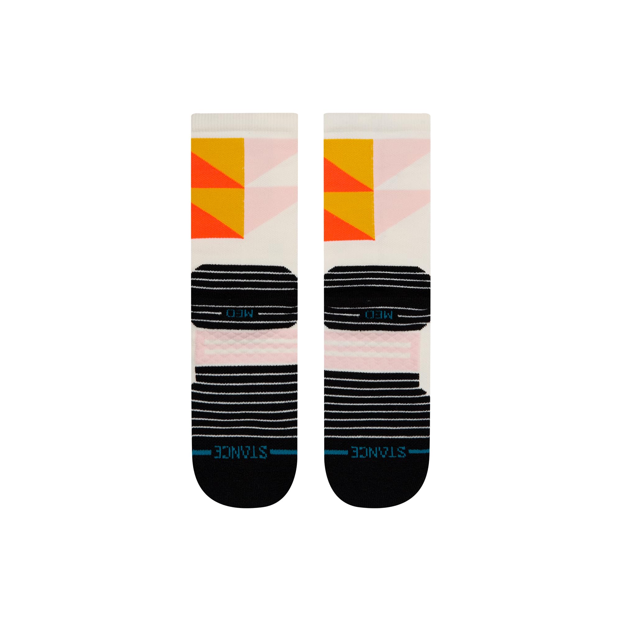 Stance Crew Montalvo Mid Socks for Men - Comfortable Athletic Socks (Medium, Off White) - Perfect for Running, Basketball & Everyday Wear