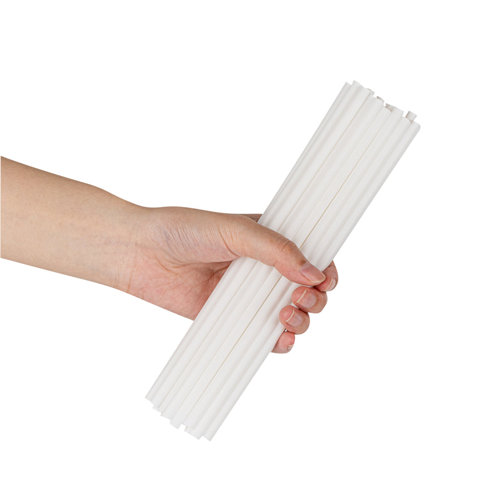 Eco-Friendly Compostable White PLA/PBAT Plastic Straws - 8 1/4 Inch, 2000 Count Box - Perfect for Restaurants, Cafes, Parties & Sustainable Events