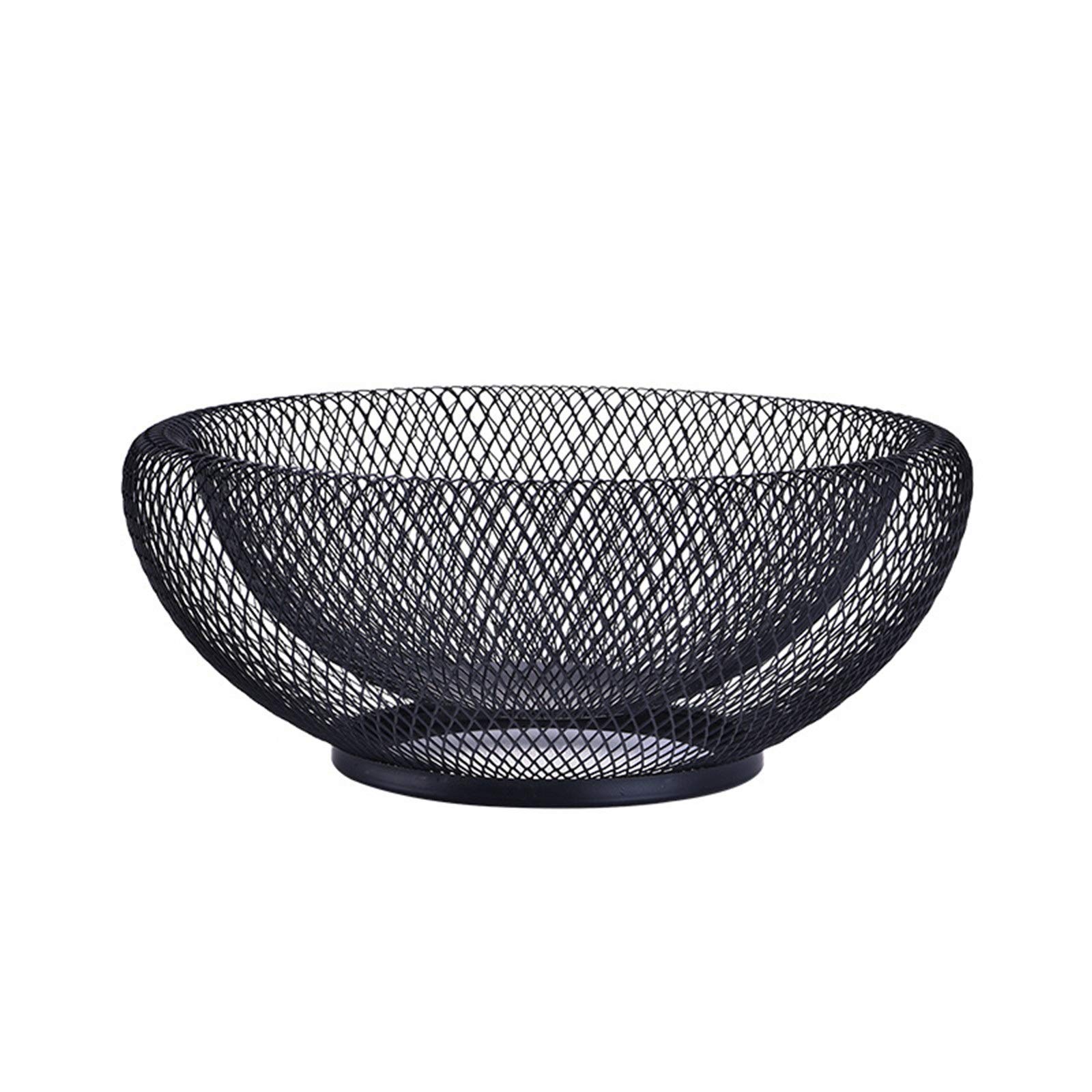 Double-Layer Metal Fruit Basket - Gold Medium Size Kitchen Countertop Decor for Fruits, Snacks, Bread | Perfect for Dining Table, Coffee Table & Party Serving | Durable Household Storage Solution