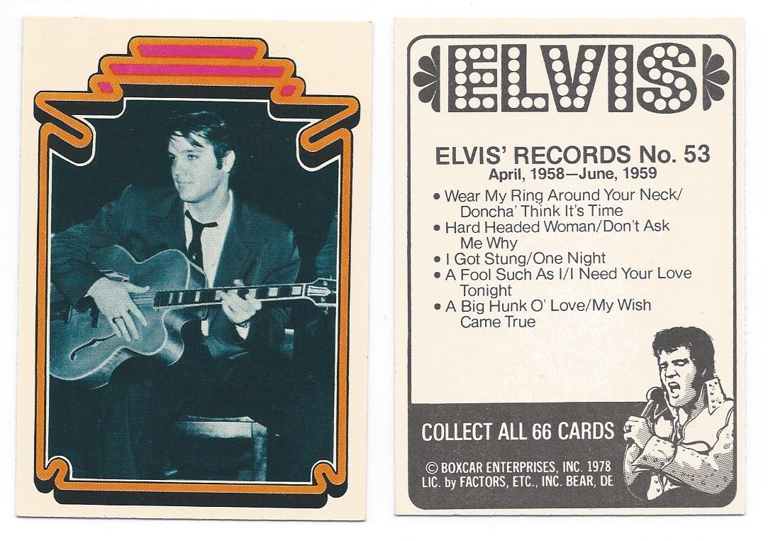 1978 Elvis Presley #53 Rare Collectible Trading Card - Perfect for Elvis Fans, Collectors & Memorabilia Enthusiasts - Great for Display, Gifts & Nostalgic Decor