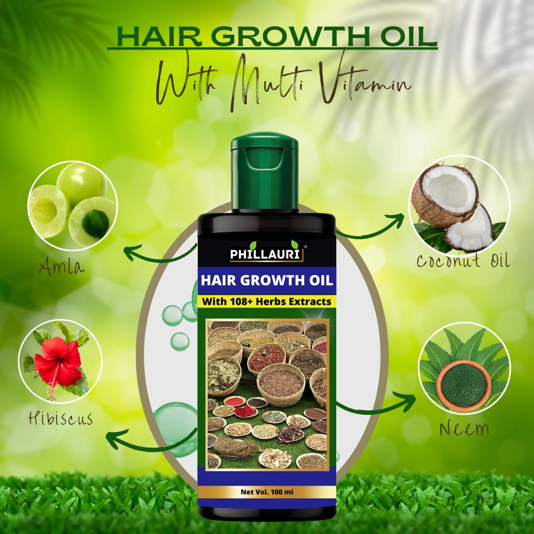 Organic Hair Growth Oil for Men & Women - 100ml | Herbal Infused Treatment for Thicker, Stronger Hair | Perfect for Daily Nourishment & Scalp Care