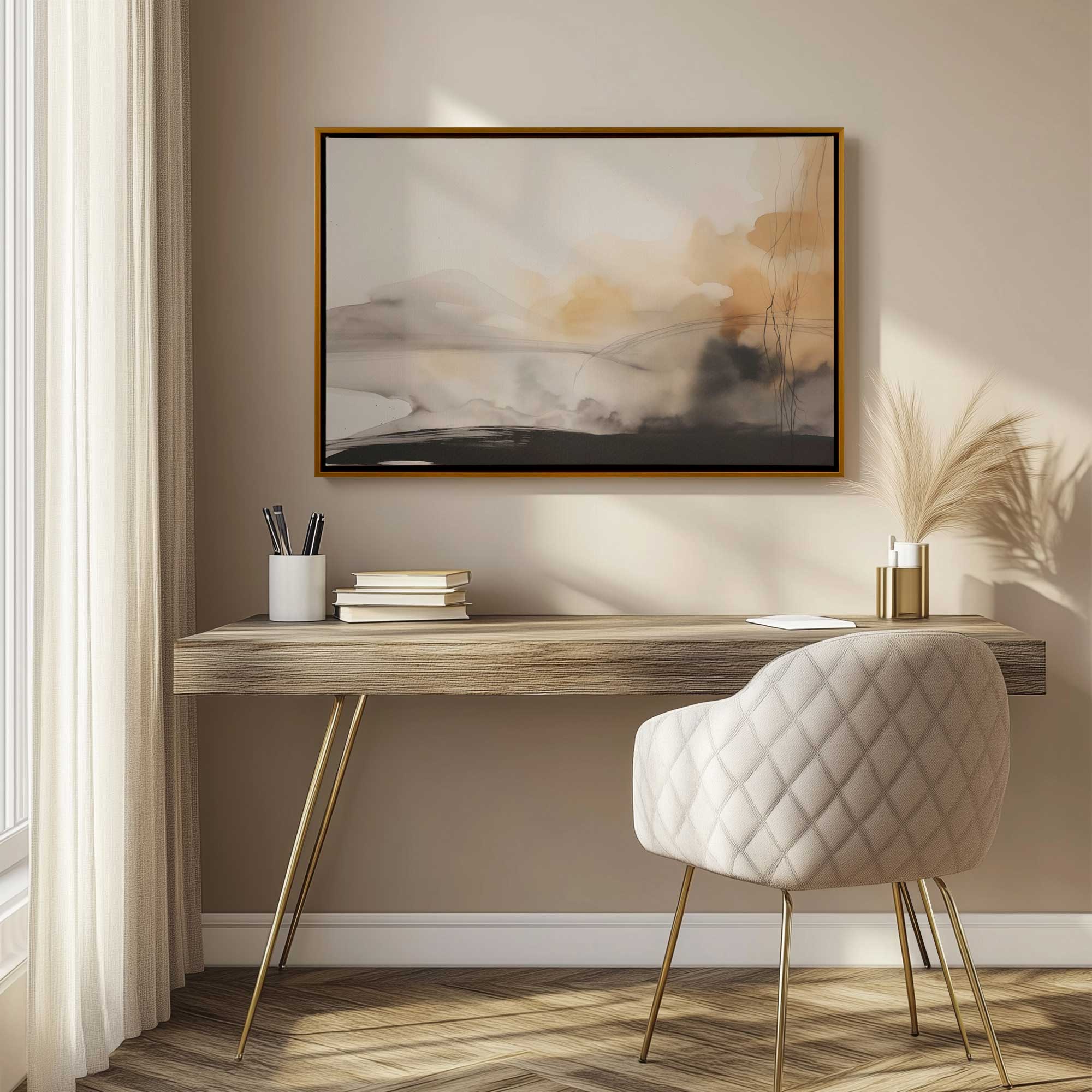 Rustic Copper Melody Canvas Wall Art Print - Handmade Home Decor for Living Room, Bedroom & Office