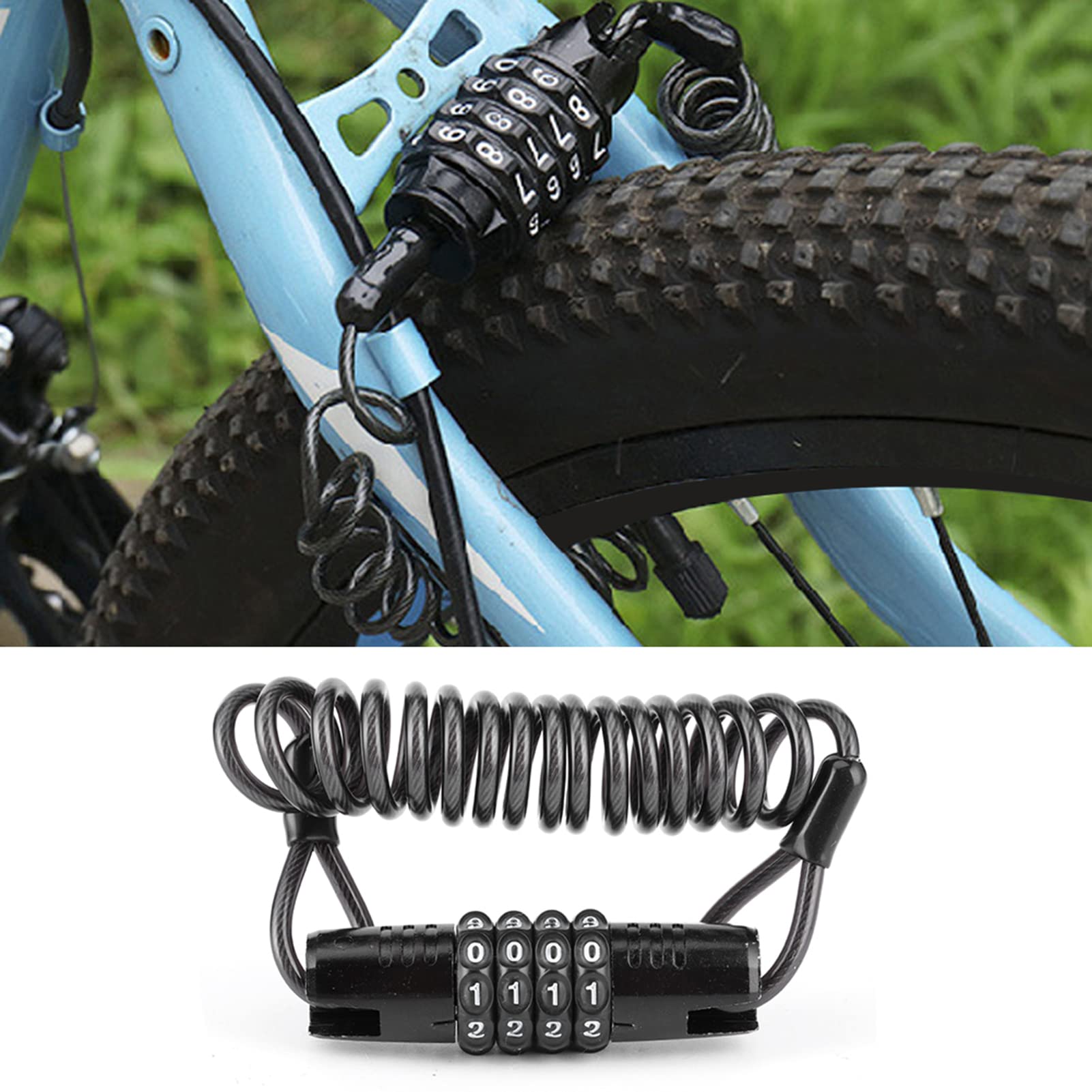 Universal 4-Digit Motorcycle Helmet Lock - Anti-Theft Safety for Wheels & Luggage