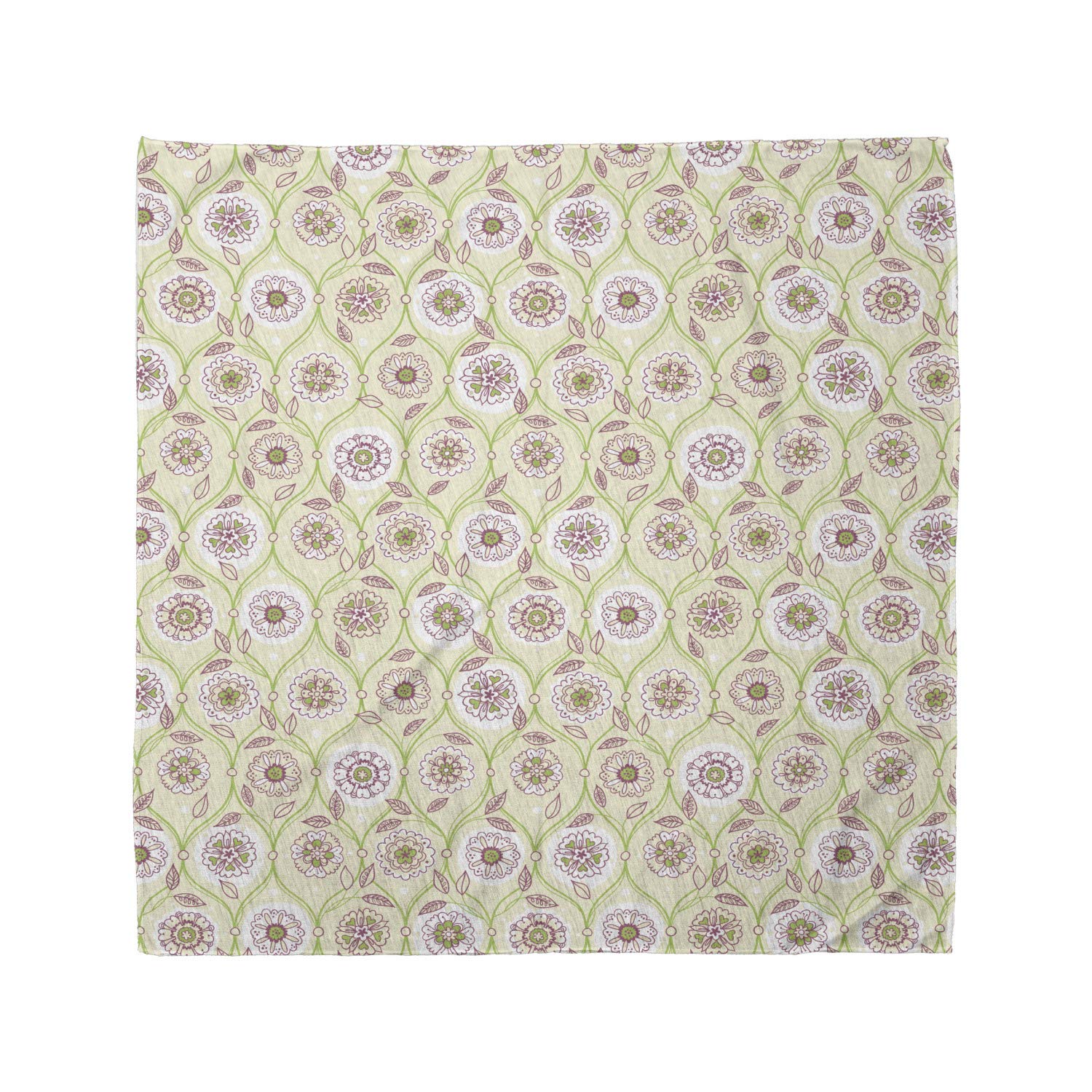 Ambesonne Floral Bandana - Vintage Spring Flower Design Unisex Head Scarf & Neck Tie for Women & Men - Perfect for Outdoor Activities, Music Festivals & Fashion Accessories