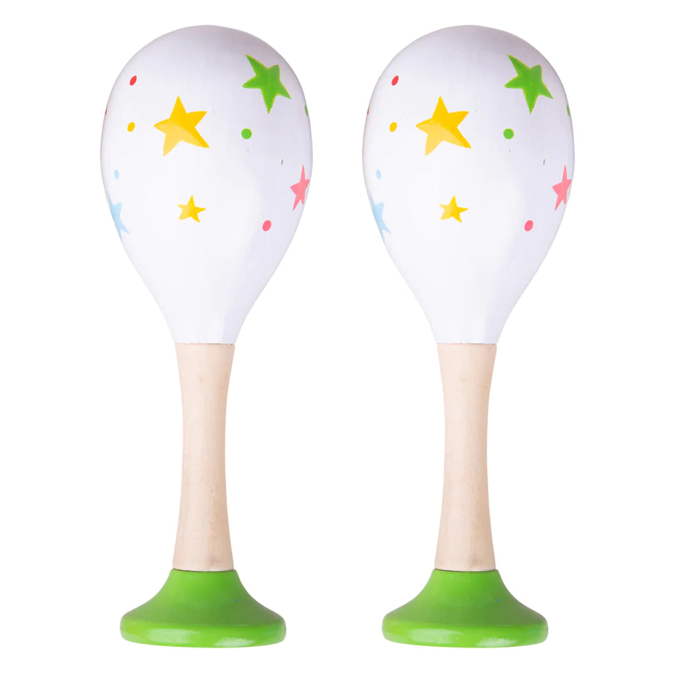 Handmade Wooden Maracas - Natural Percussion Musical Instruments for Kids & Adults - Perfect for Parties, Music Classes & Cultural Events