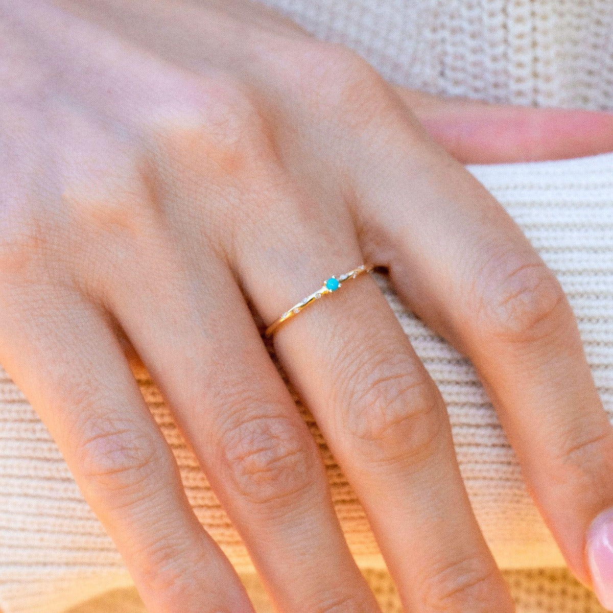 Dainty Starry Birthstone Ring - Elegant Zodiac Jewelry for Women, Personalized Gift for Her - Perfect for Birthdays, Anniversaries & Special Occasions