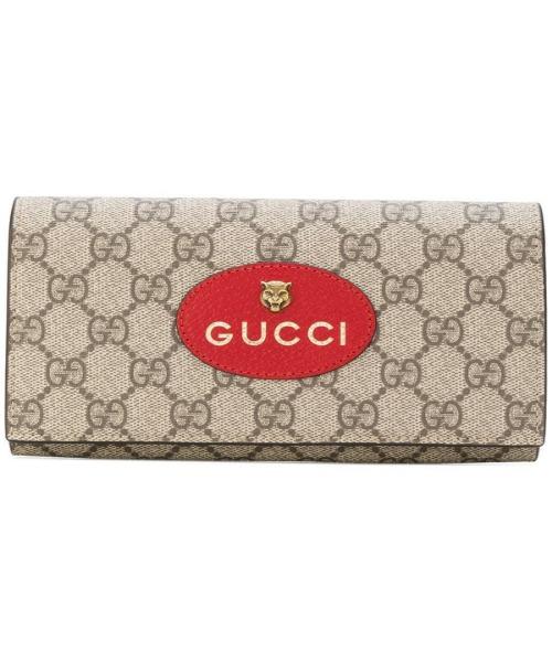 Gucci Neo Vintage Supreme Continental Wallet for Men - Red Genuine Leather Bifold Wallet with RFID Protection - Perfect for Travel, Business & Everyday Use