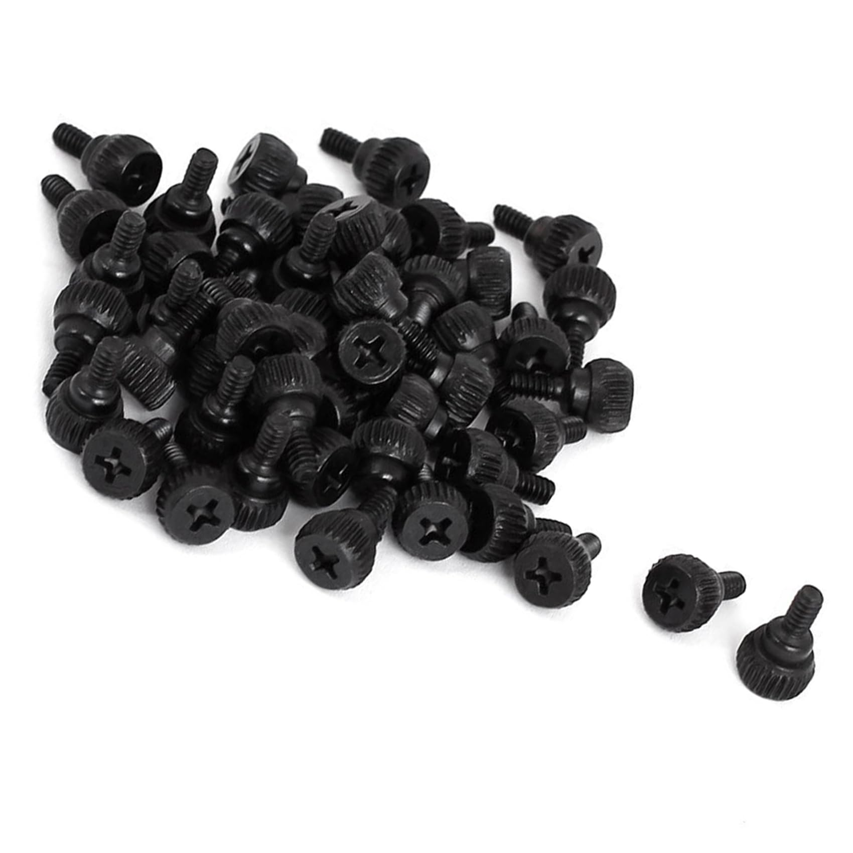 TsoLay 200 Pcs M3.5 Black Thumb Screws for PC Computer Case - Easy Installation & Secure Fastening for DIY PC Builds, Upgrades, and Repairs
