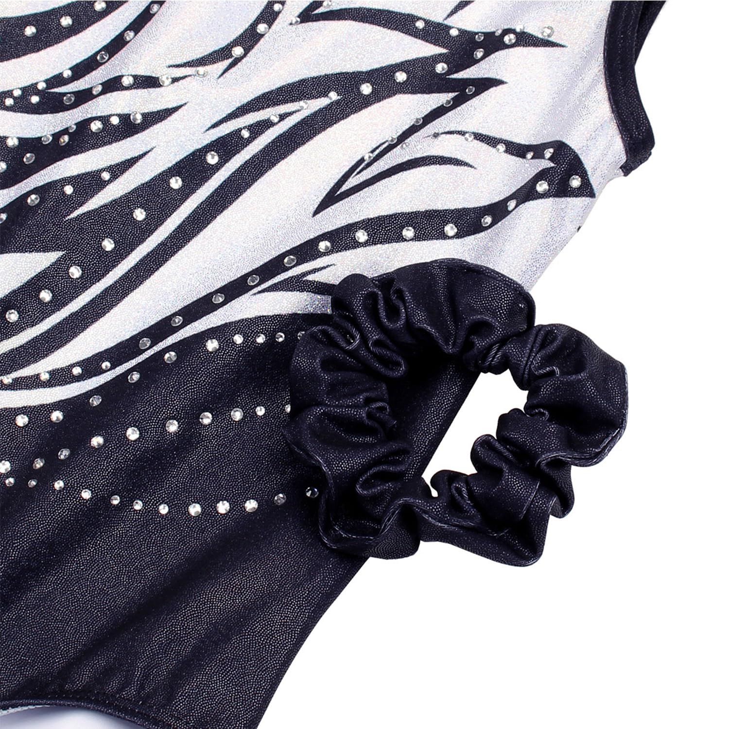 Sparkly Gymnastics Leotards with Shorts for Girls - Ballet Dance Activewear for Competition, Practice & Performance