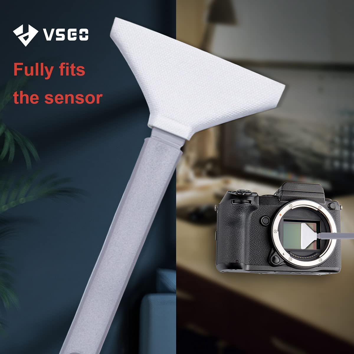 VSGO 34mm CMOS Sensor Cleaning Kit for Mirrorless & Medium Format Cameras - 12 Swabs & 10ml Cleaner (VS-S04E) | Professional Camera Maintenance for DSLR, Mirrorless & Digital Cameras