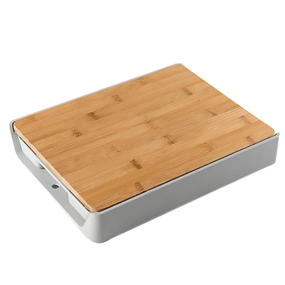 Premium Bamboo Cutting Board with Drawer - Eco-Friendly Kitchen Chopping Board for Meat, Vegetables & Fruits - Perfect for Meal Prep, Cooking & Serving