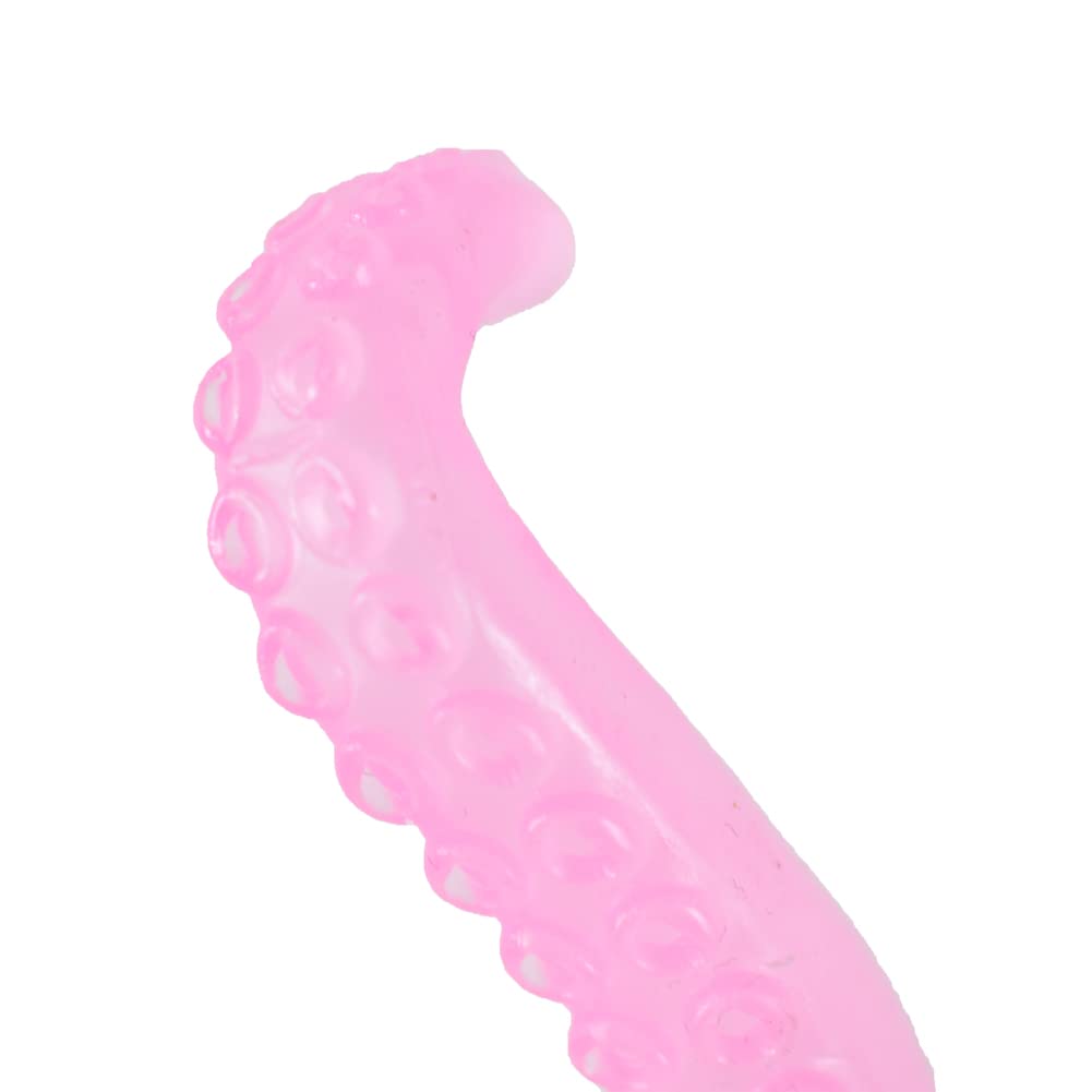 Glow-in-The-Dark Silicone Finger Tentacle Puppets - Fun Party Favors for Kids (5 Pack, Dark Pink) | Halloween Costume Accessories, Classroom Rewards & Sensory Play Toys