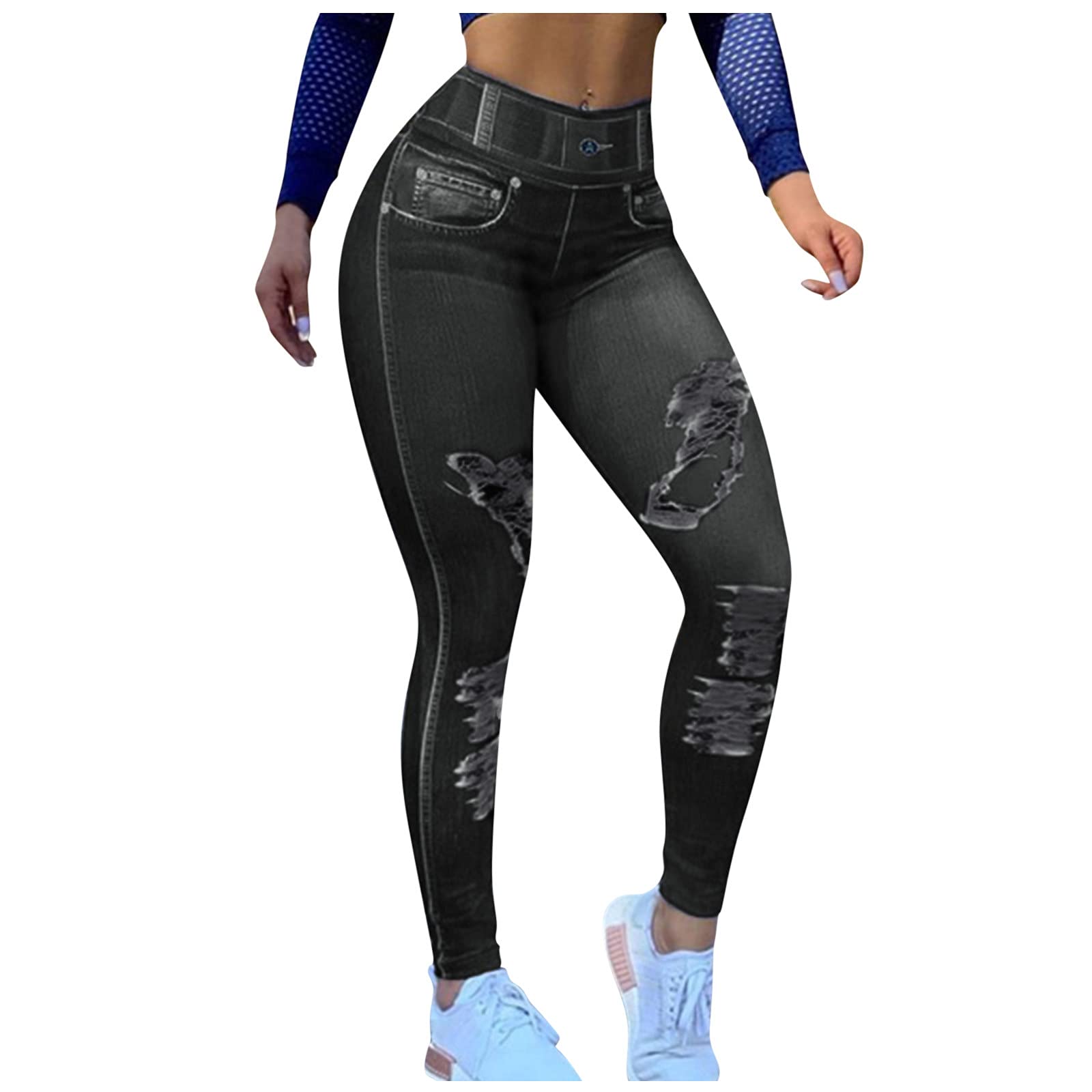 High Waist Seamless Yoga Pants for Women - Tummy Control Butt Lifting Leggings - Skinny Workout Pants for Gym, Running & Lounge Wear