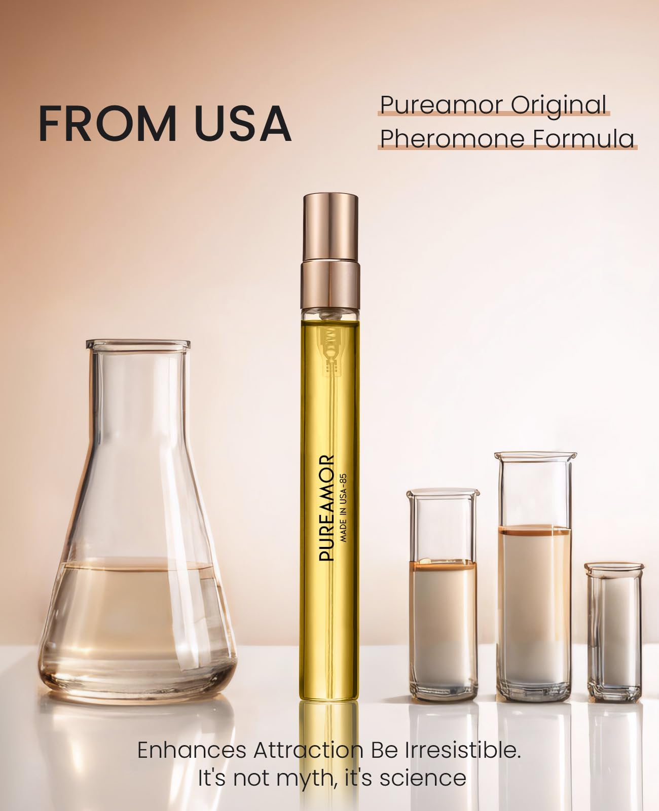 Pheromone Perfume Oil for Women & Men - No. 44 Strawberry & Cake Scent with Cream, Cassis Leaves, Lily, Apple, Woods & Amber | 0.34oz Travel Size Spray | Romantic Dates, Night Out, Special Occasions