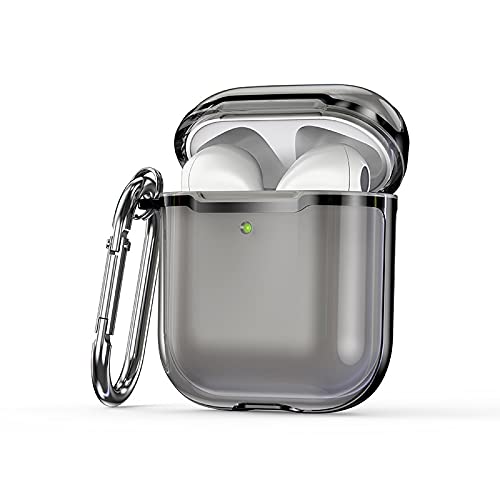 2 Pack SSDD8868 Bluetooth Headphone Protective Case - Clear TPU Cover Compatible with AirPods 1 & 2 - Durable Shockproof Cover for Gym, Running, Travel & Daily Use