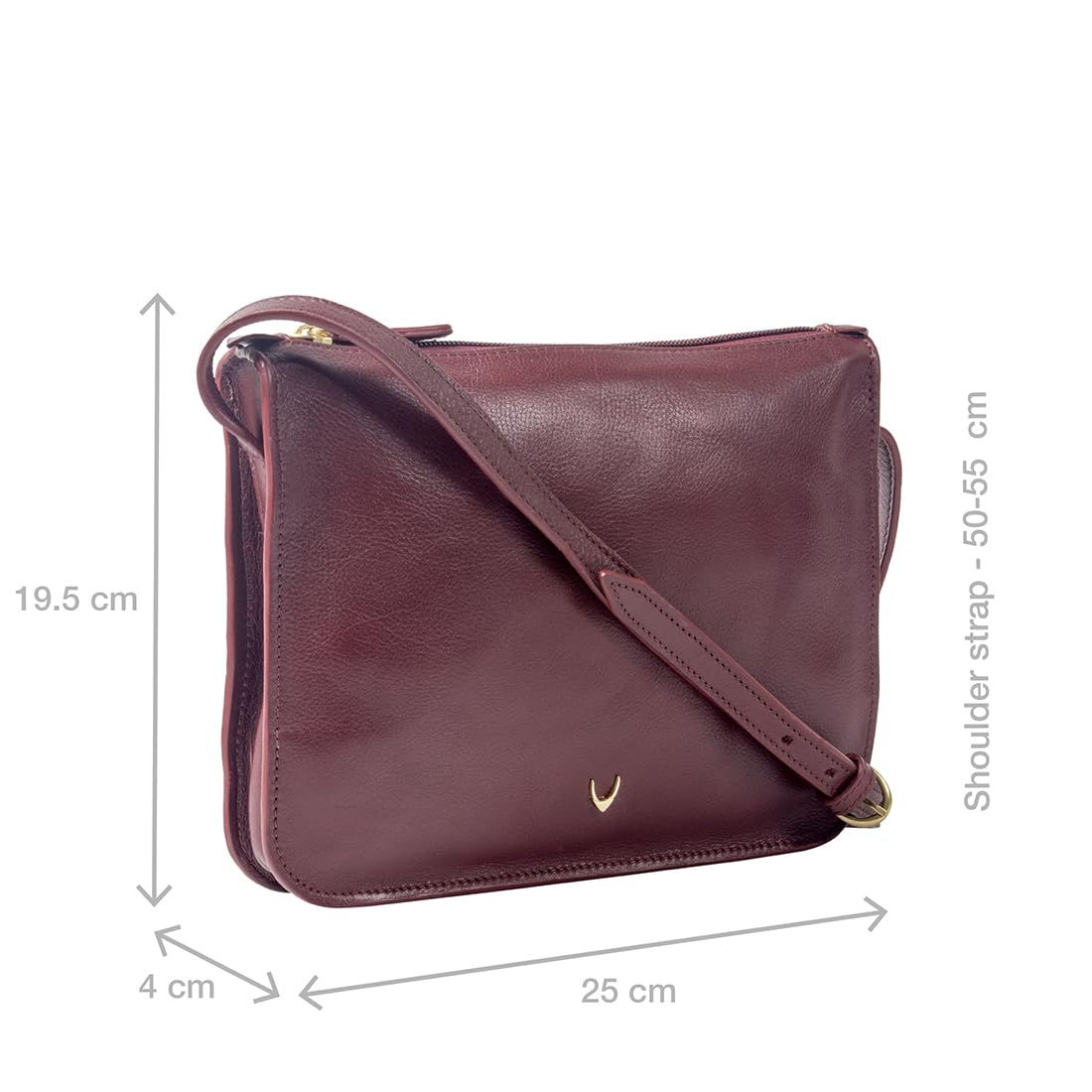 Hidesign Genuine Leather Sling Bag for Women & Men - Stylish Crossbody Shoulder Bag in Red - Perfect for Travel, Work, and Everyday Use