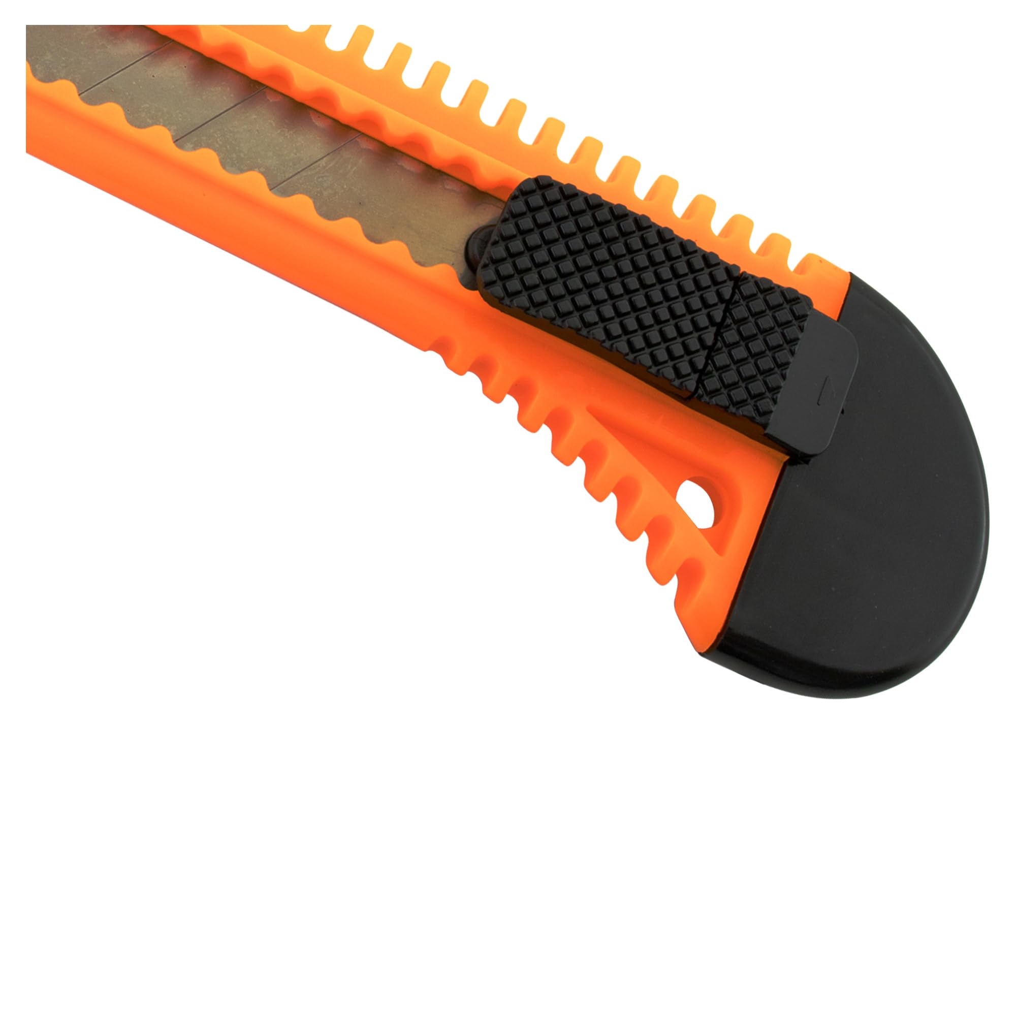 100-Pack Heavy Duty Utility Knife Box Cutters with Snap-Off Blades - Bright Neon Orange for Warehouse, Shipping, and DIY Projects
