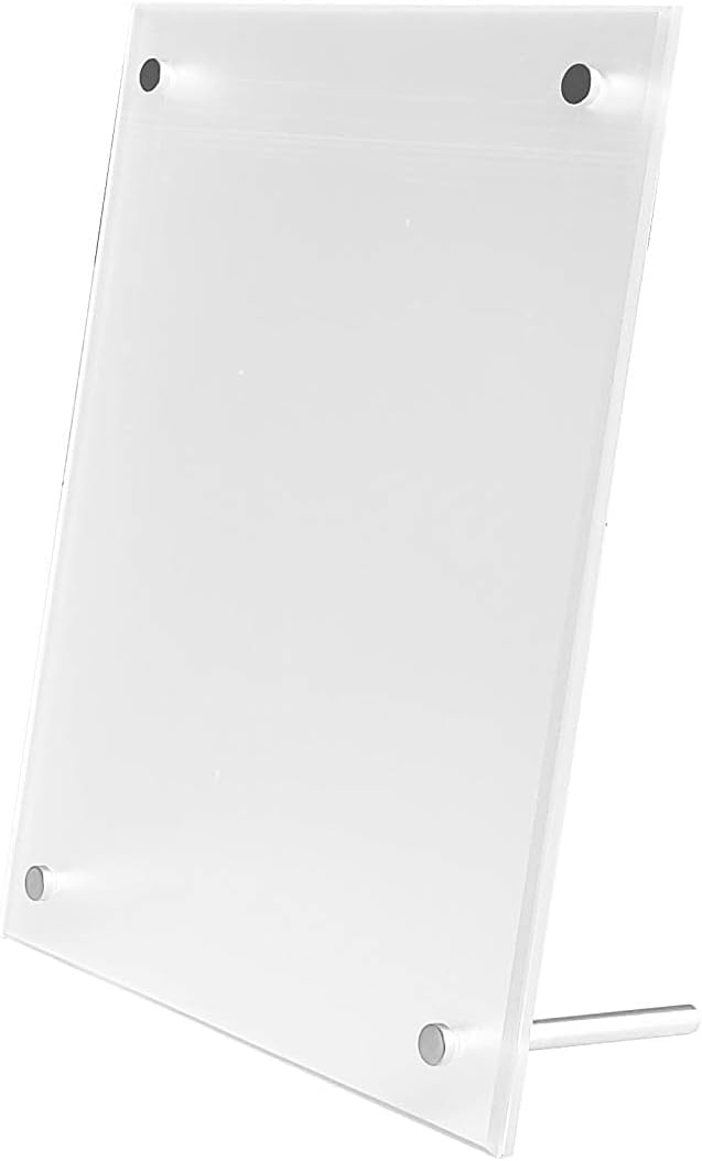 Frameless Tabletop Floating Photo Frames - Clear Acrylic Picture Frame for Desktop Display (11x14 inches, Full Frame Size 12.6x15.4) - Perfect for Home Office Decor, Wedding Photos, and Gift Displays
