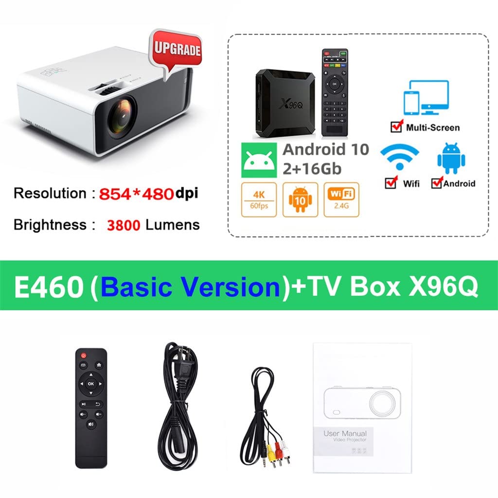 YADECL E460 Mini LED Projector for Smartphone, iPhone & Android - Portable USB Movie Projector with HD Video (3-Pack) - Perfect for Home Theater, Outdoor Movies & Gaming Nights