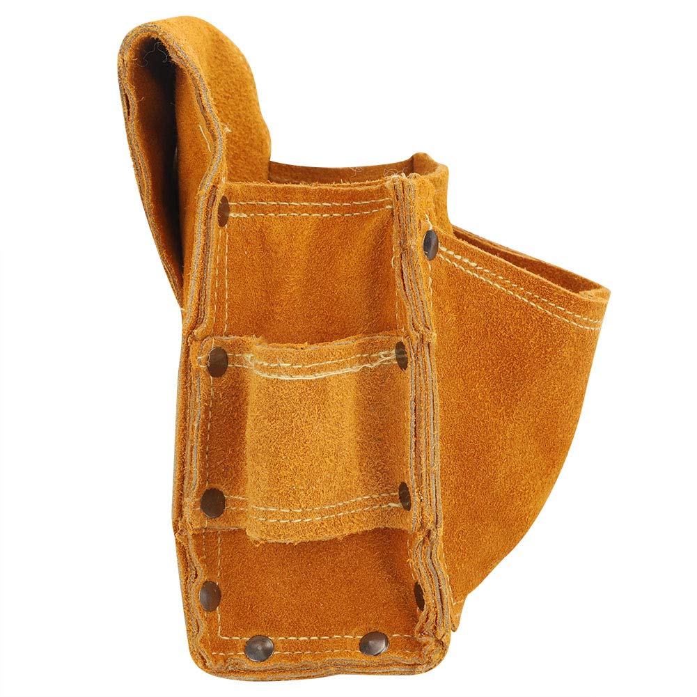 Durable Cowhide Tool Waist Bag for Woodworking & Interior Decoration | Heavy Duty Construction Utility Belt | Perfect for Carpenters, Electricians & DIY Home Improvement Projects