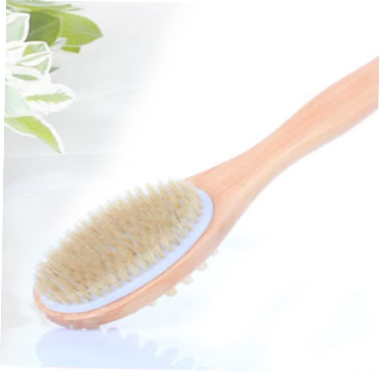Alipis Wooden Body Brush - Double-Sided Exfoliating & Massaging Bath Brush with Long Handle for Shower & Spa | Perfect for Back Scrubbing, Dry Brushing & Skin Care Routine