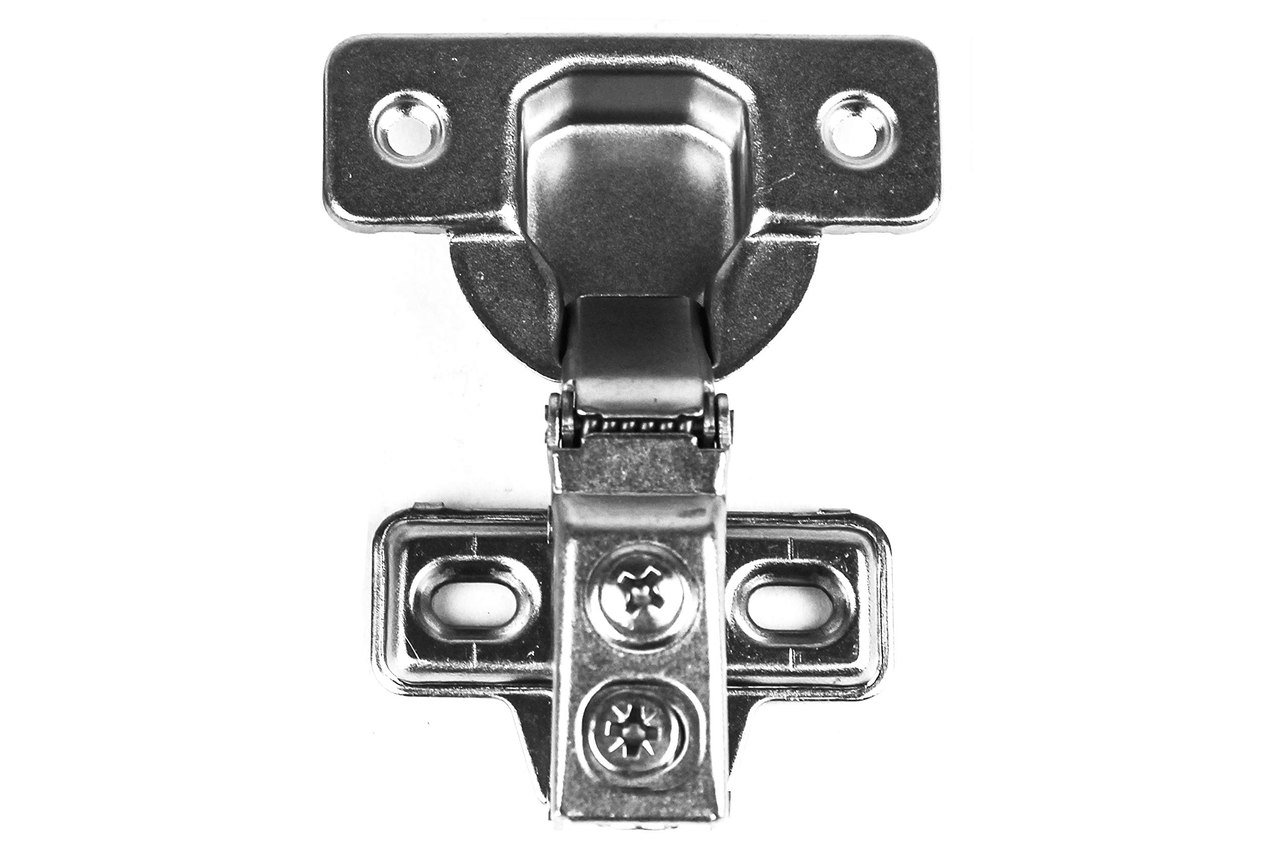 50 Pack 5/8 Inch Overlay Soft Close Cabinet Hinges - 105 Degree 4-Way Adjustable Concealed Hinges for Kitchen Cabinet Doors with Screws (5/8