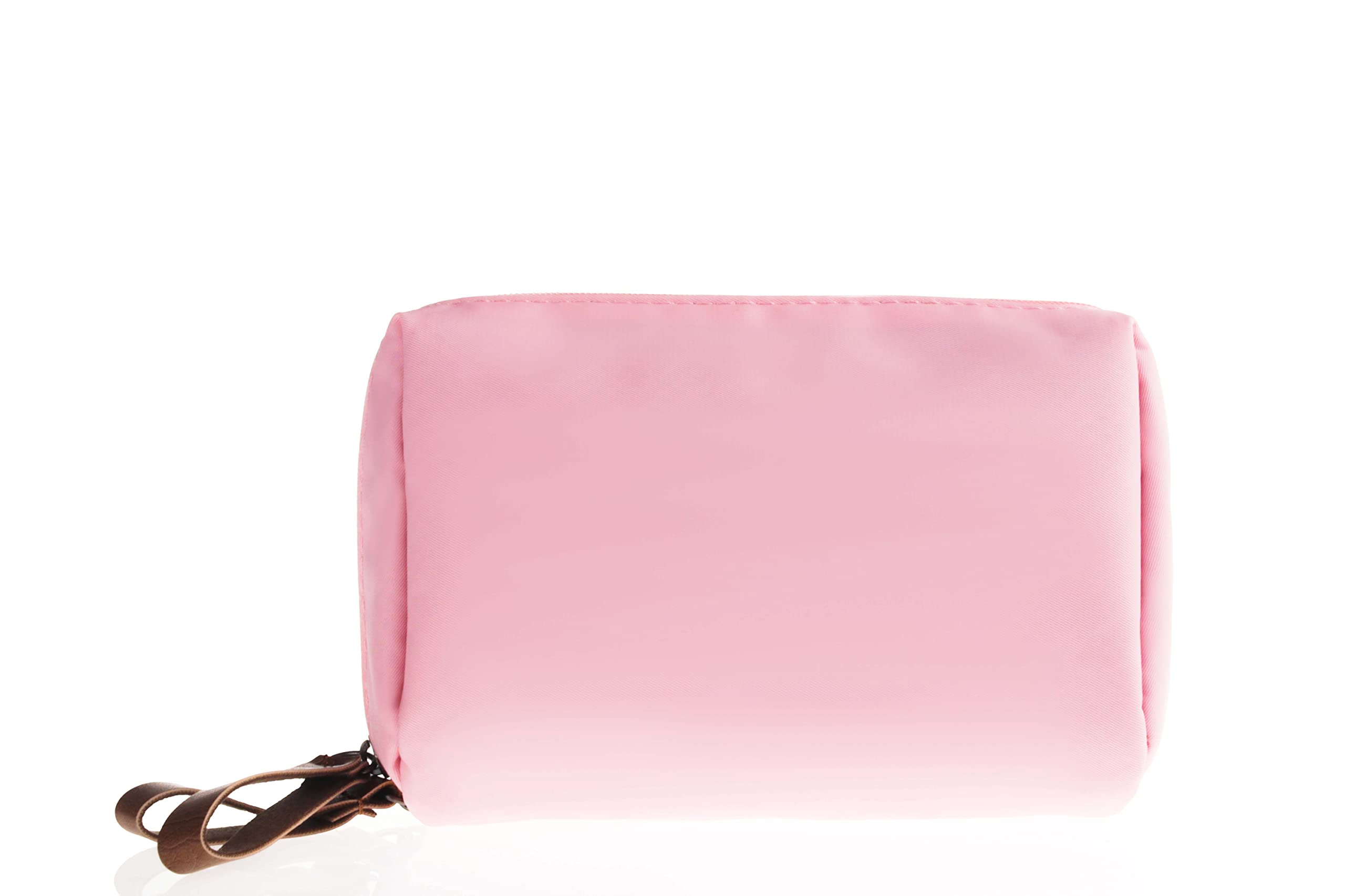 Waterproof Small Makeup Bag for Women - Portable Travel Cosmetic Pouch, Square Pink Organizer for Toiletries, Cosmetics & Jewelry | Perfect for Travel, Gym, Daily Use & Gift Giving