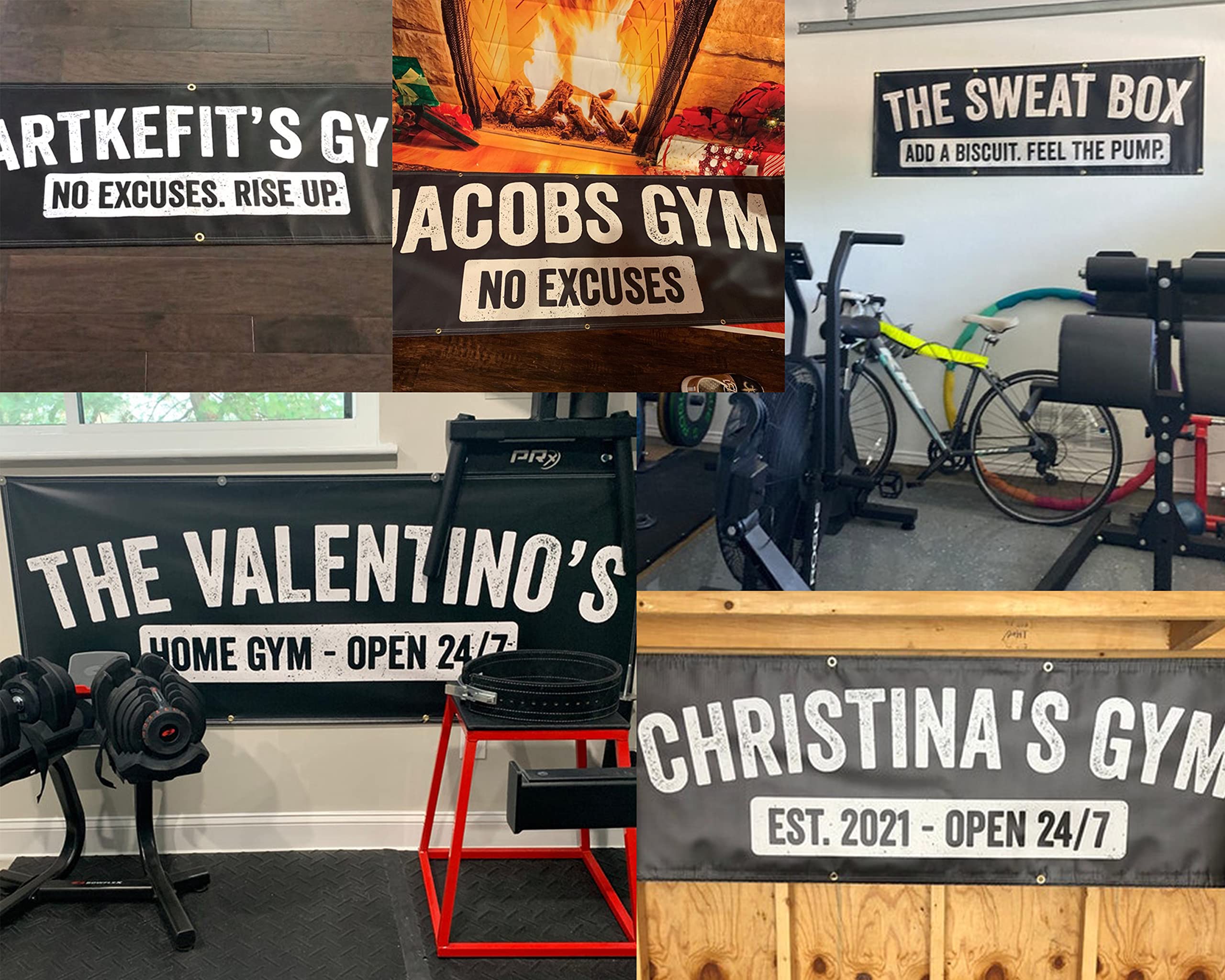 Custom Personalized Name Banner - Motivational Vinyl Wall Decal for Home Gym, Garage Workout & Fitness Room - 108 x 36 Inches - Perfect for Workout Motivation & Sports Decor