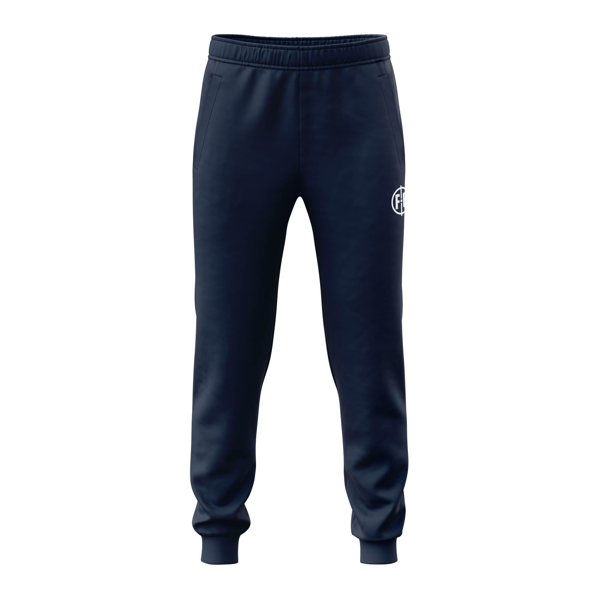 FC Jogger Pants for Men - Dark Navy Blue Athletic Running Sweatpants | Comfortable Lounge & Workout Pants for Gym, Yoga, and Casual Wear