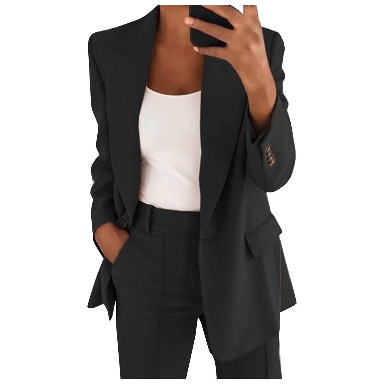 Plus Size Women's 2-Piece Pant Suit - Business Casual Office Outfit for Work